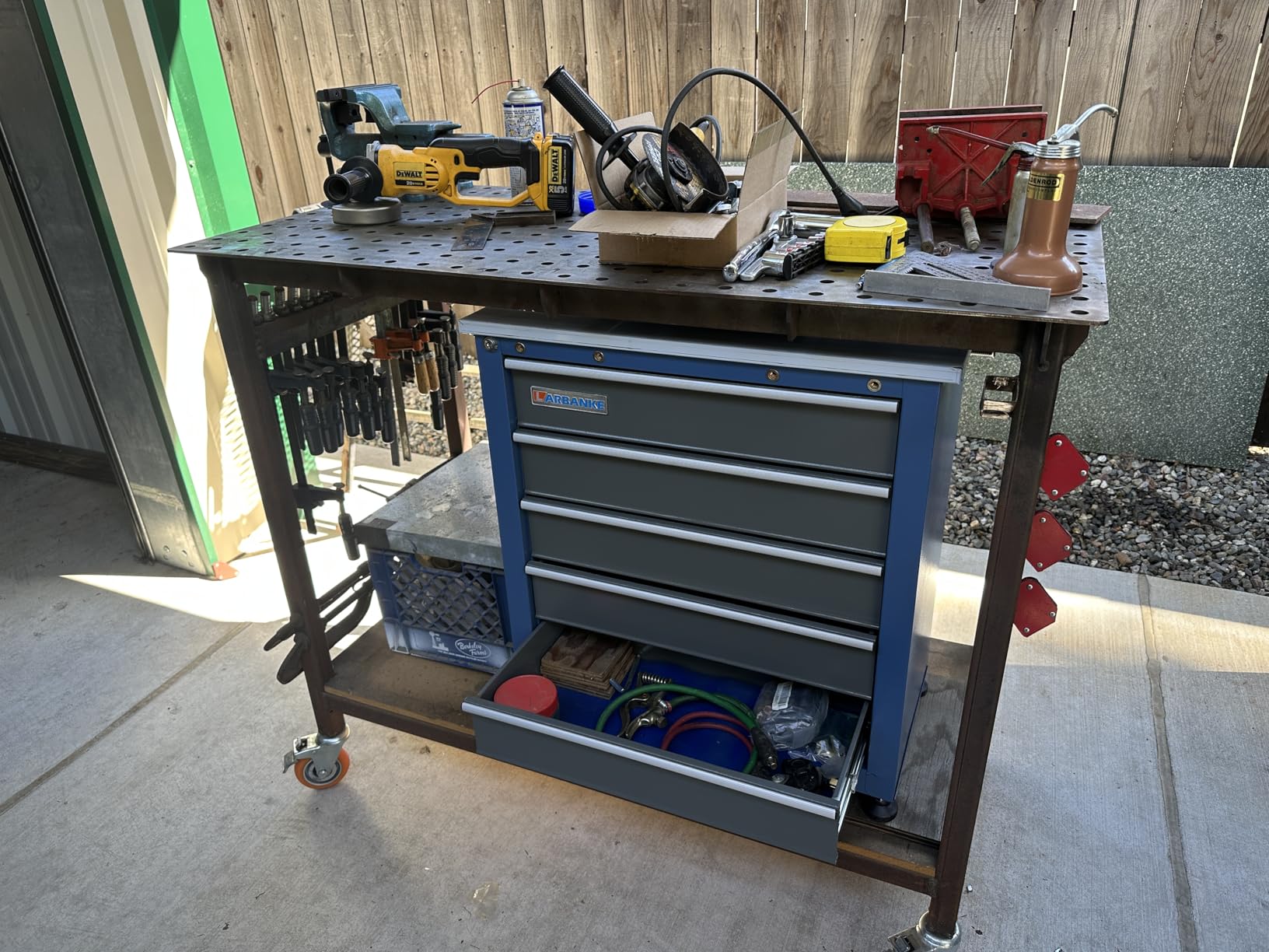 5-Drawer Rolling Tool Chest with Wheels&Link Buckle,Tool Cabinet,Blue customer photo 1
