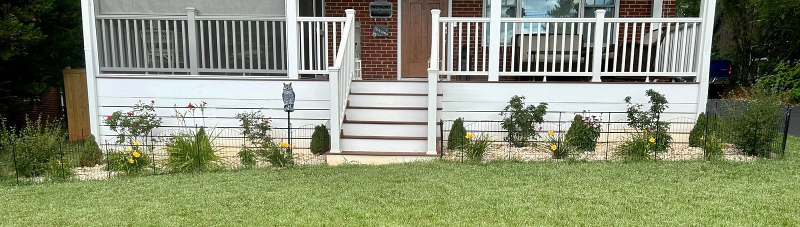 10 Panel No Dig Decorative Garden Fence with Gate 32