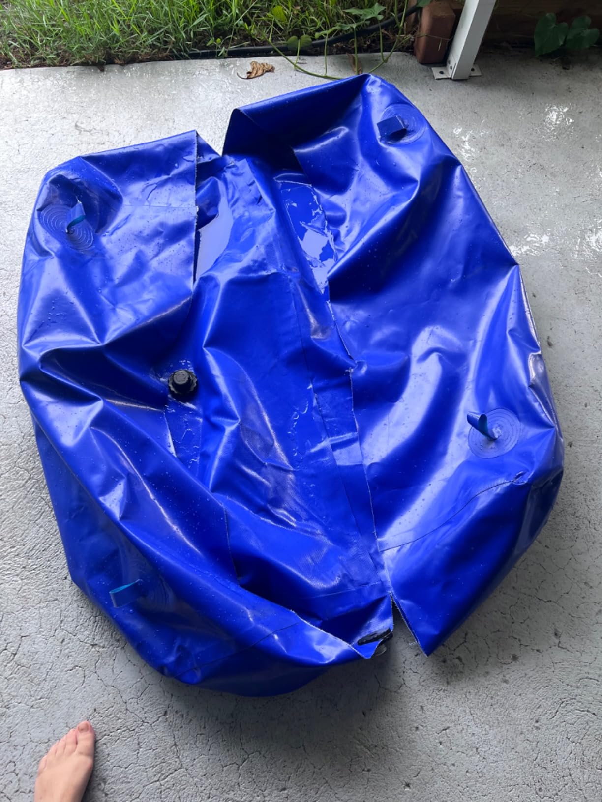 330L/87 Gallon Water Bladder Tank, Portable Water Storage Bladder, Blue customer photo 2