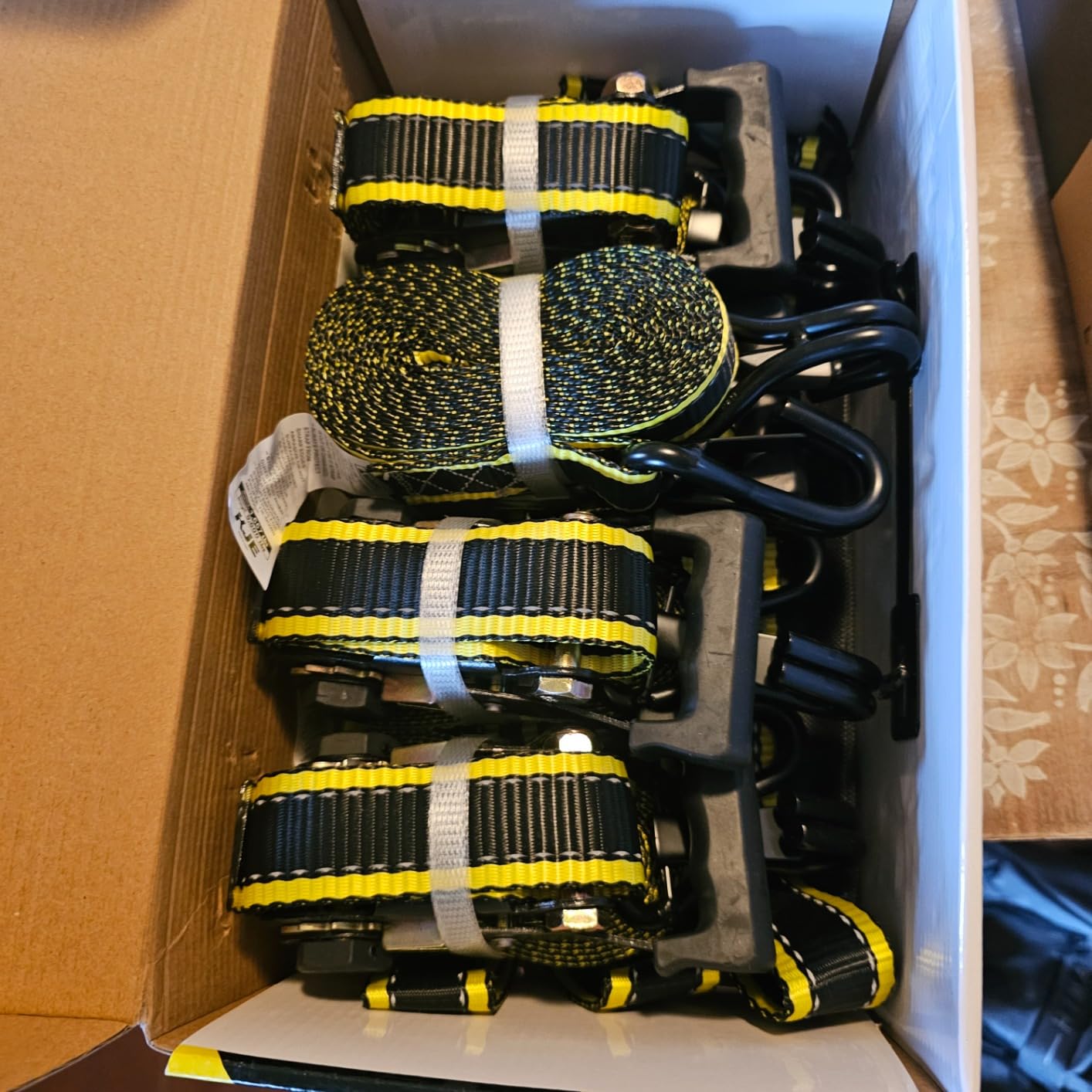 KJE Reflective Ratchet Straps, (4) 1.5