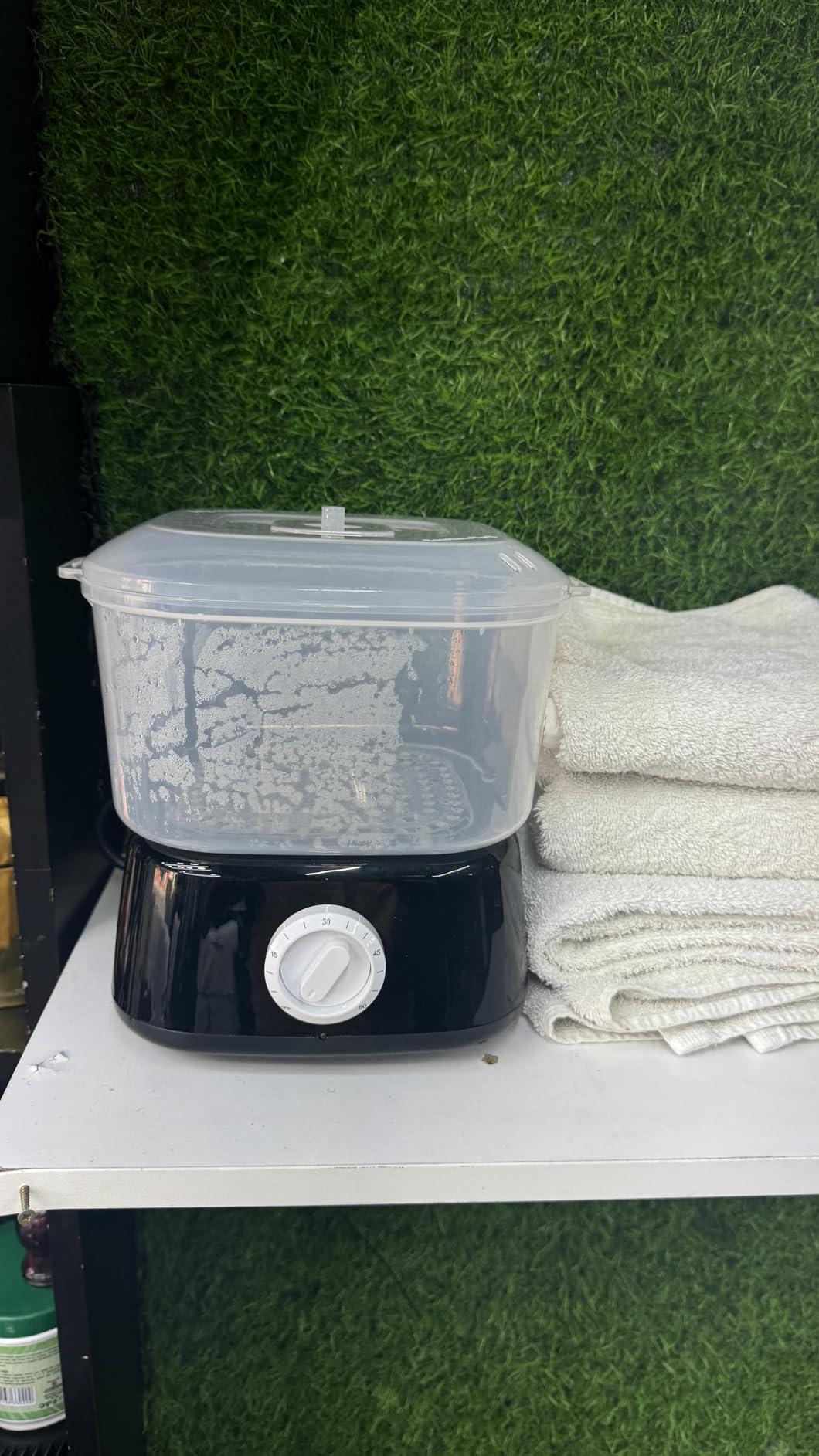 Hot Towel Warmer, Rapid Heating Towel Steamer for Facials can Hold 12 Mini Wet Towels, Portable Mini Towel Warmer for Bathroom,Spa and Salon. customer photo 2