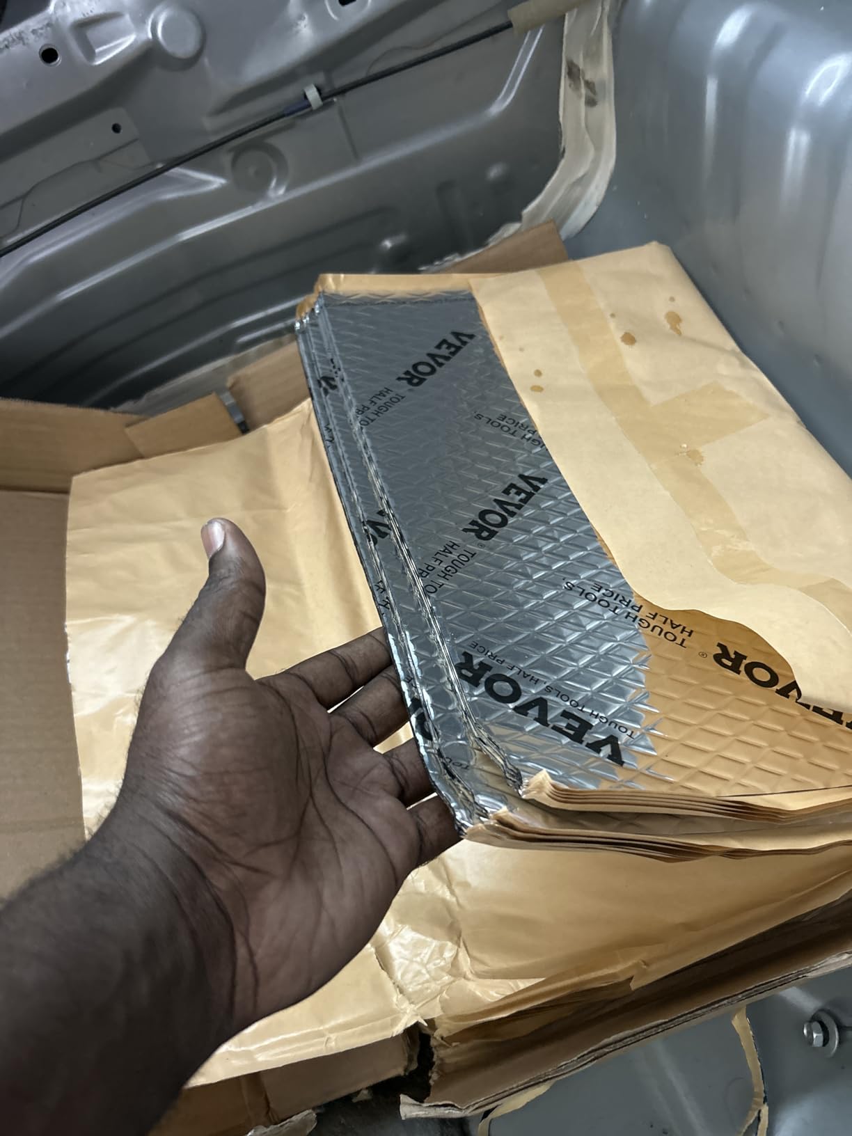 VEVOR Car Sound Deadening Mat, 200 mil 25 sqft Butyl Sound Deadener, Noise Insulation and Vibration Dampening Material customer photo 1