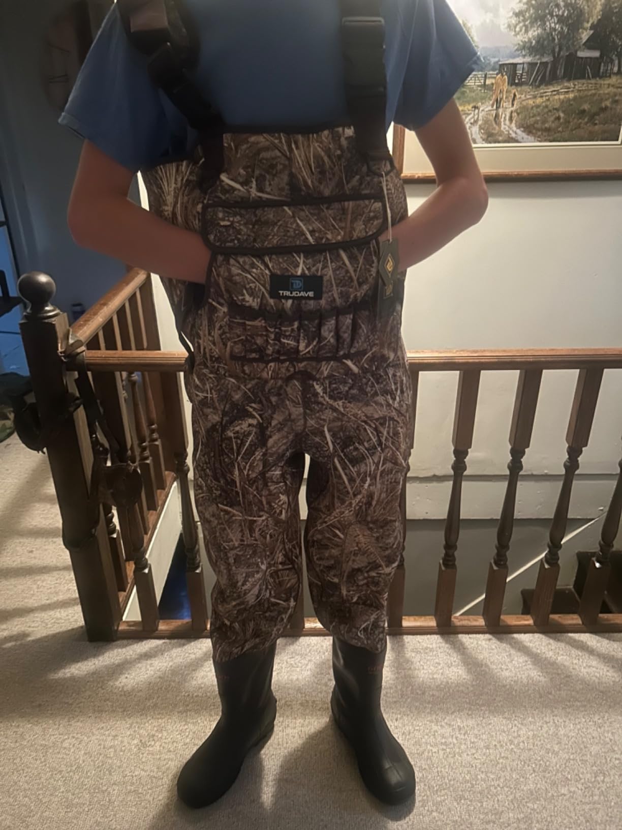 Trudave Fishing Waders for Men,Hunting and Waterproof Neoprene Wader for Men with 600G Insulation and Includes Boots customer photo 1