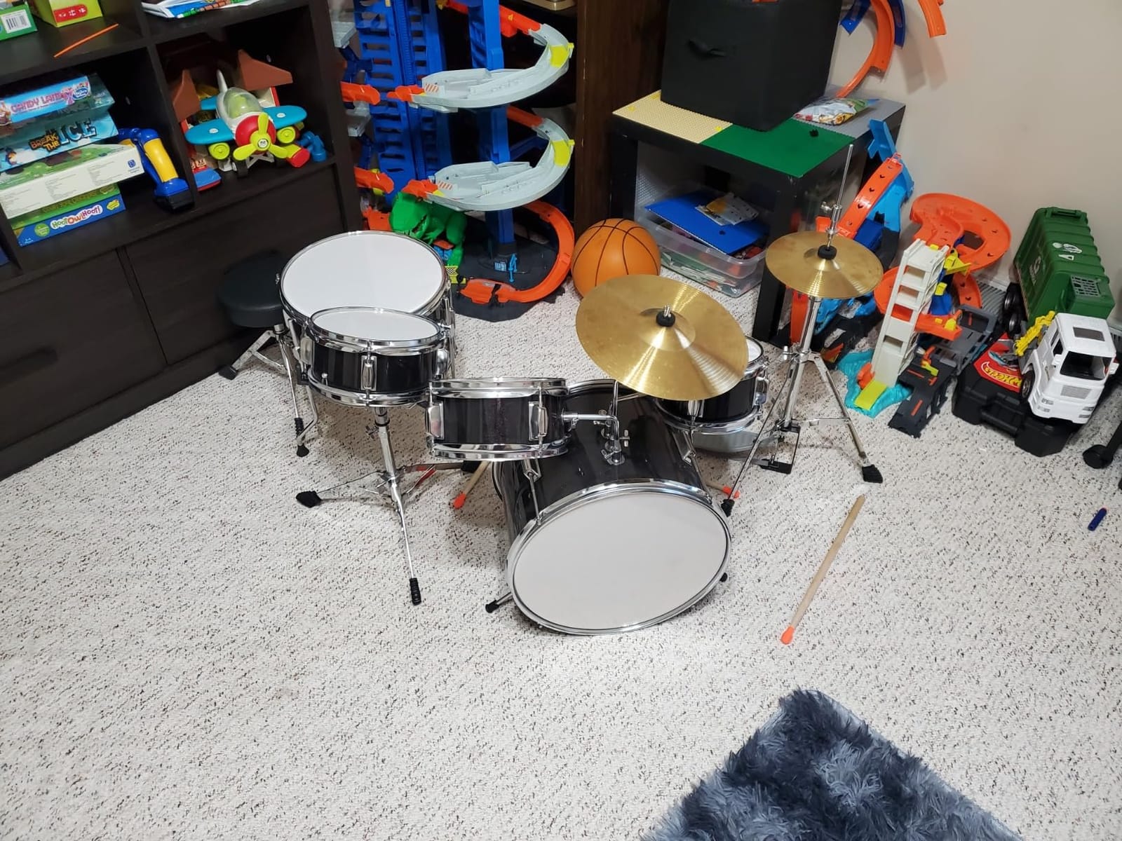 Ktaxon 5-Piece Complete Drum Set, 14 Inch Poplar Drum Kit, Black customer photo 1