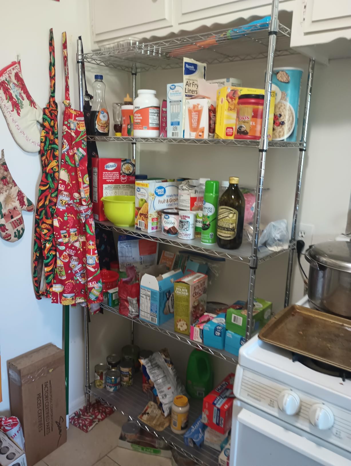 REIBII 5 Tier Storage Shelves with Wheels,1980LBS Metal Shelving for Garage customer photo 1