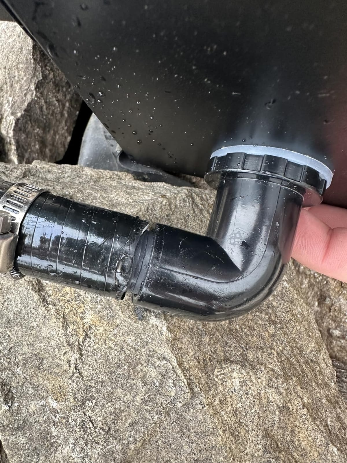 POPOSOAP Pond Waterfall with Pump Kit, 304 Stainless Steel Waterfall Spillway with 40W 660GPH Pump, Pond Spillway with 9.8FT Corrugated Tubing for Garden (12inch)-P43 customer photo 1