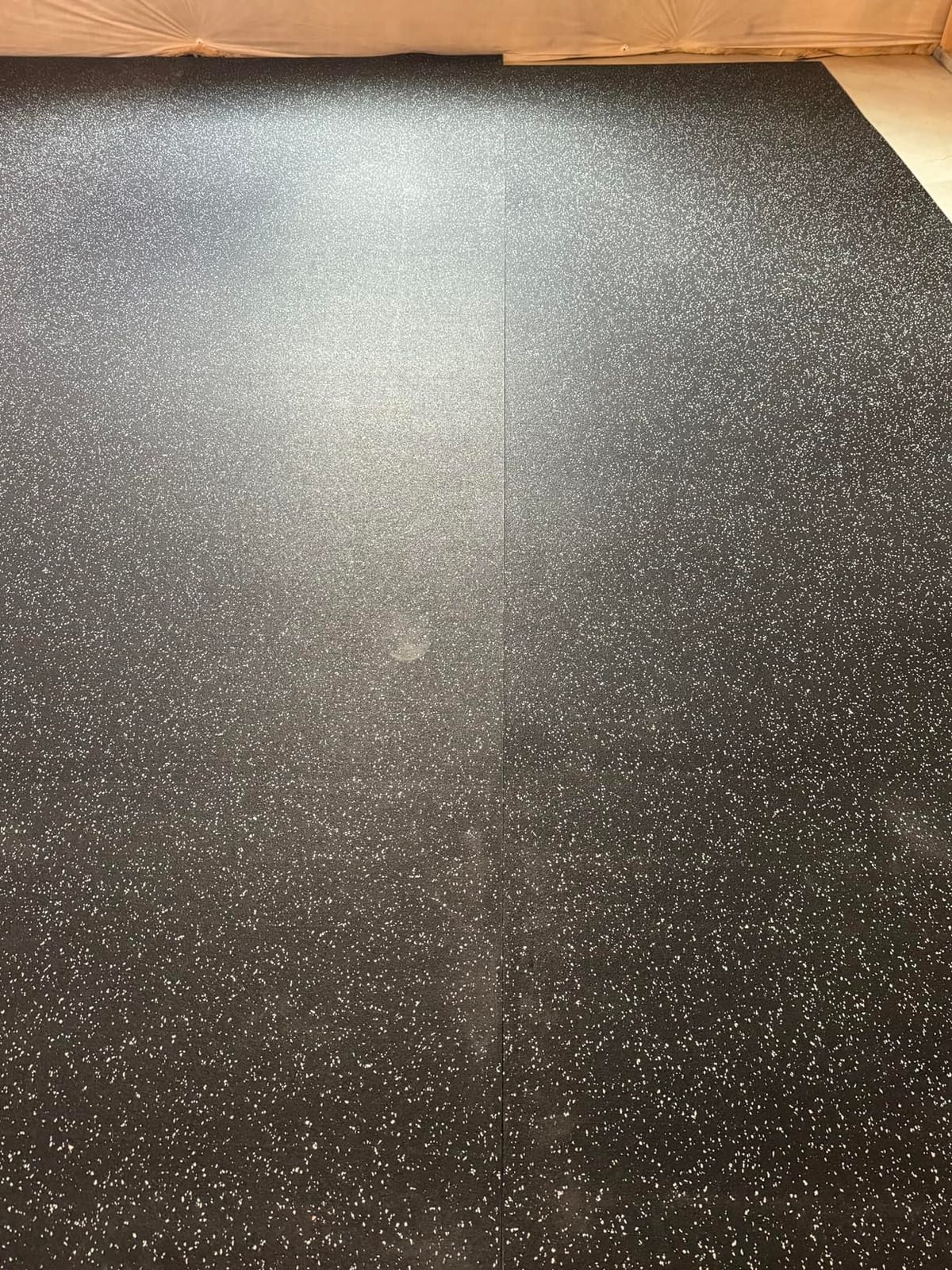 American Floor Mats 1/2in (12mm) Thick Solid Black 4' x 5' Heavy Duty Rubber Rolls, Protective Exercise Mats, Commercial Gym Flooring customer photo 2