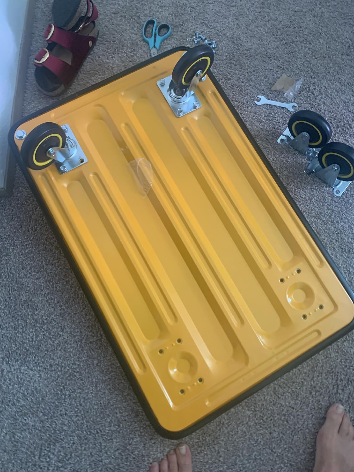 Simpli-Magic Push Cart Dolly, 330 LBS – Foldable Moving Platform Hand Truck – Easy Storage, 360 Degree Swivel Wheels Flat Bed Cart customer photo 2