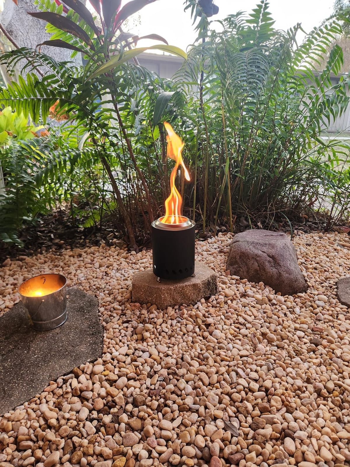 Tabel Top Fire Pit Mini, Portable Firepit Outdoor, 5.5 Inch Tabletop Firepit Stainless Steel customer photo 2