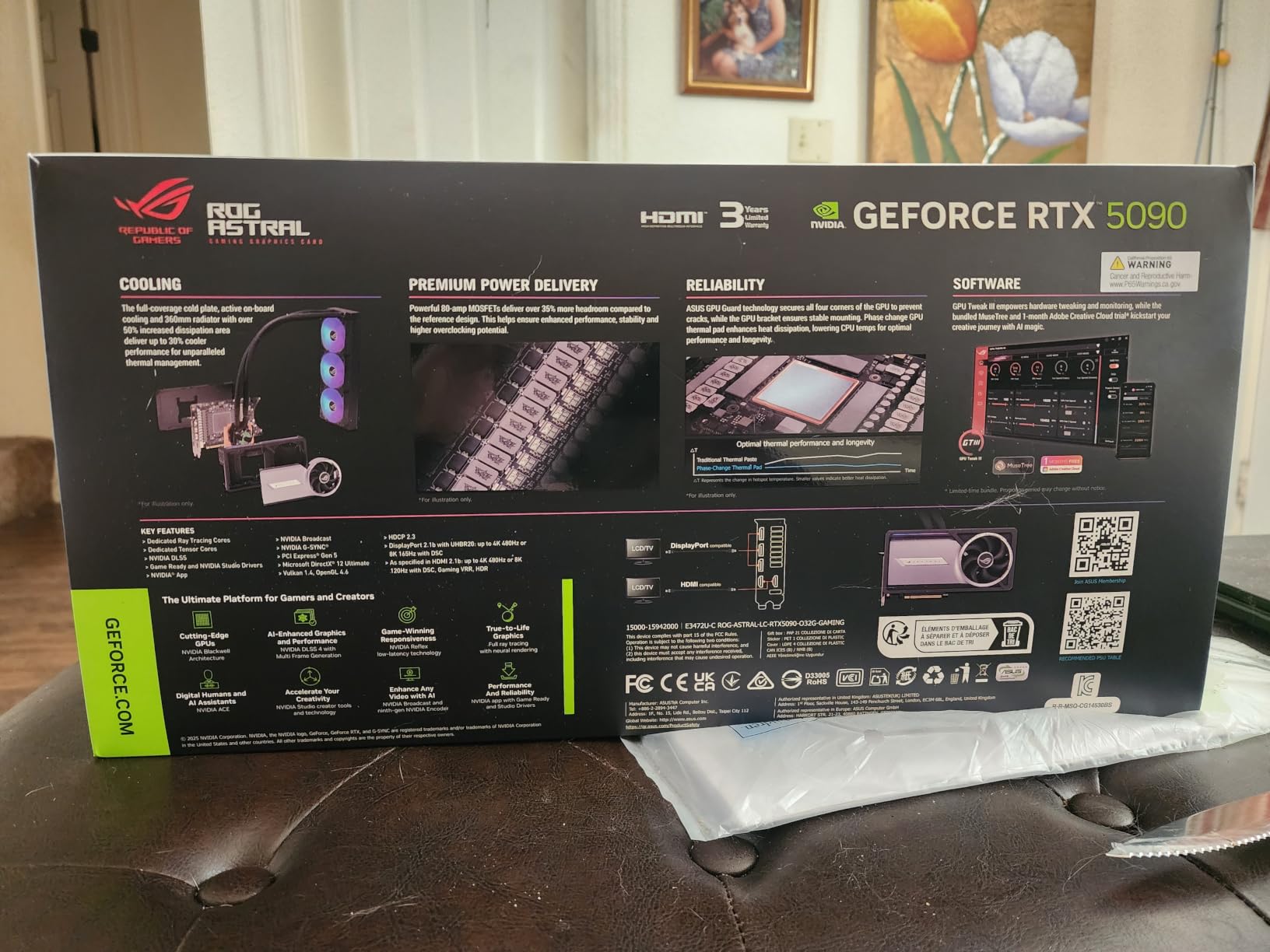 ASUS ROG Astral LC GeForce RTX 5090 32GB GDDR7 OC Edition Gaming Graphics Card customer photo 1