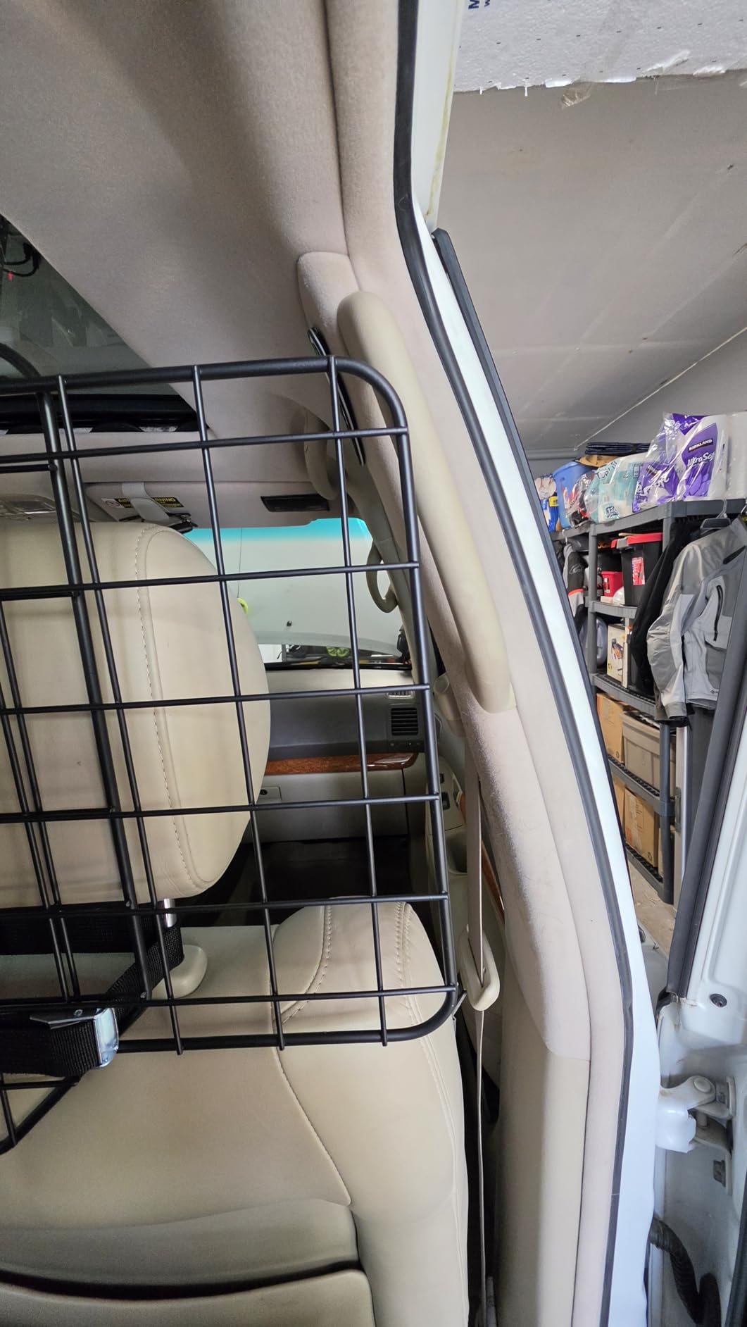 Dog Car Barrier for SUVs, Van, Vehicles, Adjustable Large Pet Barriers, Universal Fit Heavy-Duty Wire Mesh Dog Guard, Pet Divider Gate for Truck Cargo Area, Safety Car Divider, 61.9 Inches customer photo 1