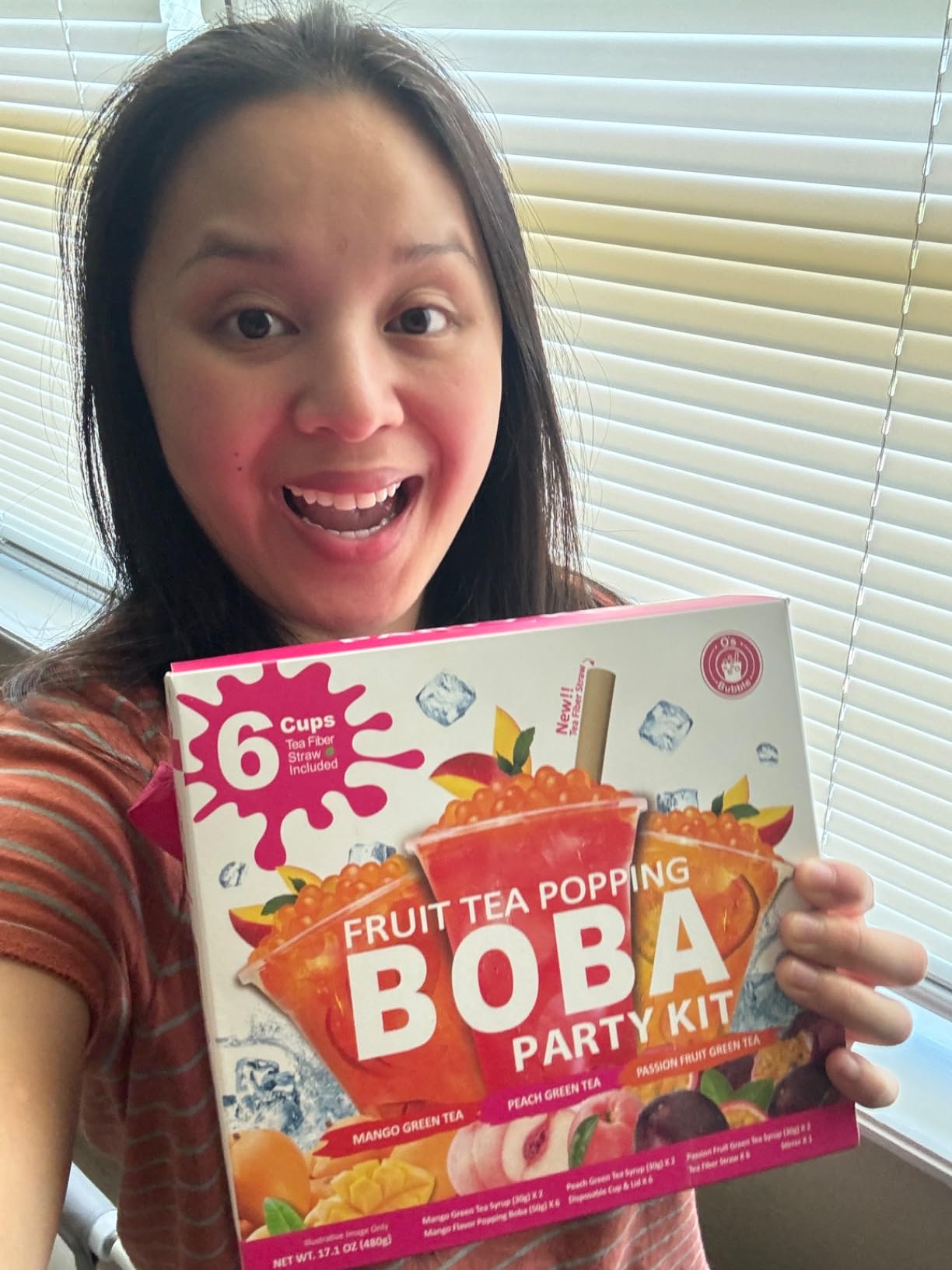 O's Bubble All in One Boba Tea Kit for Kids - Mixed Fruit, 6 Servings | DIY Bubble Tea Kit, Mixed Fruit 6 Servings with Cups, Straws & Stirrer, Fun Boba Kit Activity for Yummy Kids Party Drinks customer photo 1