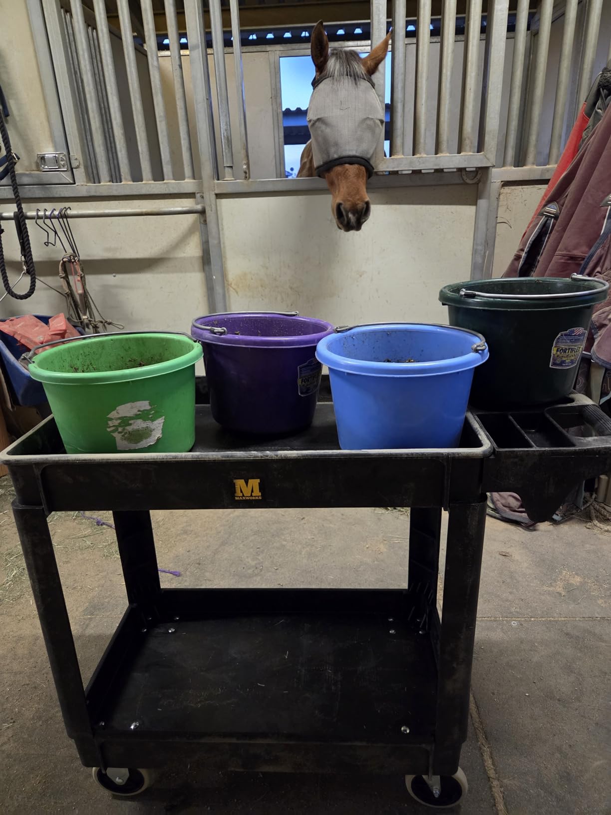 MaxWorks 2‑Tier Heavy‑Duty Utility Service Cart 500 lb Capacity 46