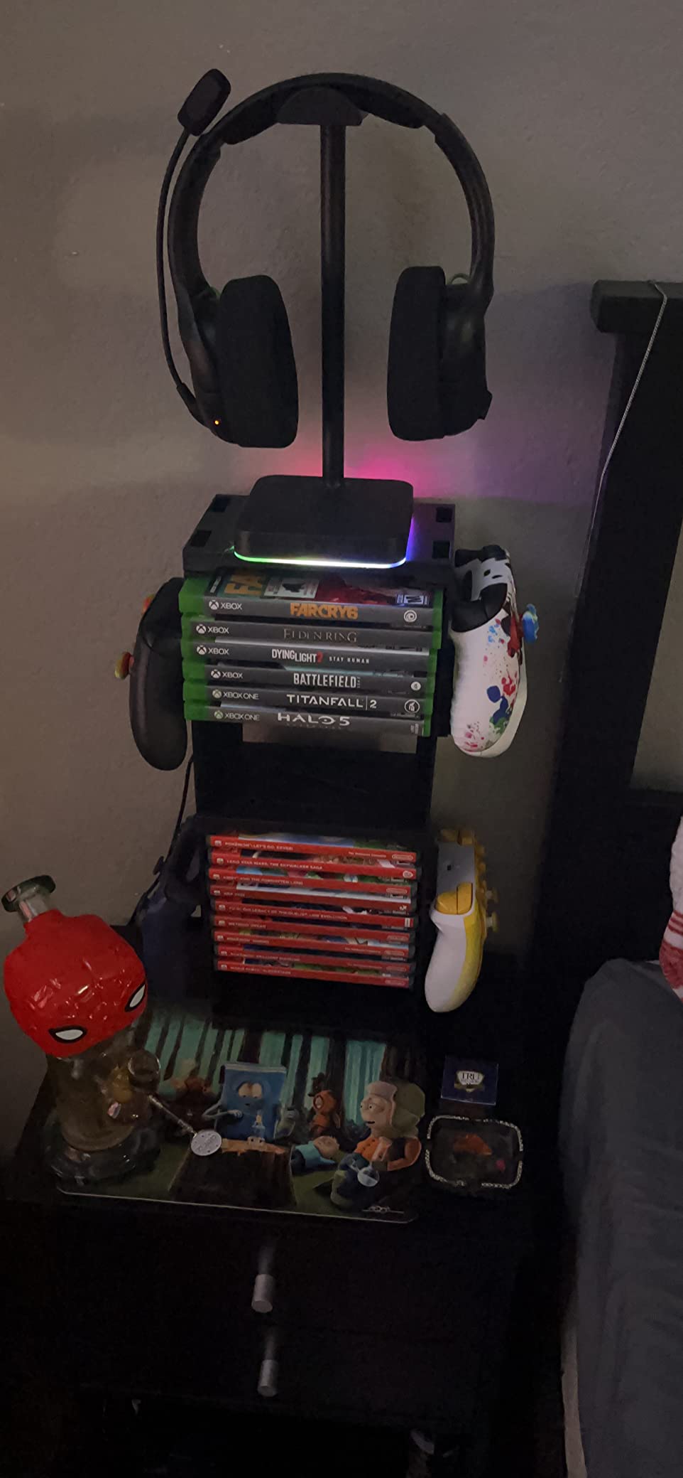 ASFSKY Video Game Storage Tower, 46-Game Organizer with 2 Controller Hooks customer photo 1