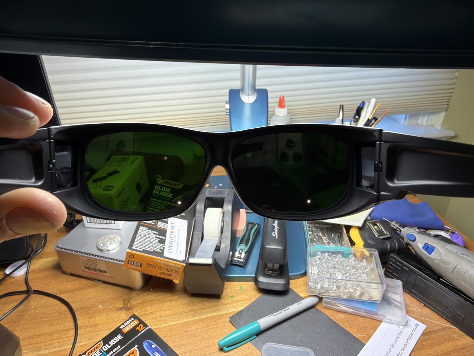 antools IR 5.0 Welding Glasses, Wrap-around Welding Goggles, Anti-scratch Welding Lens, UV Protection, Meet ANSI/ISEA, OSHA, Black customer photo 2
