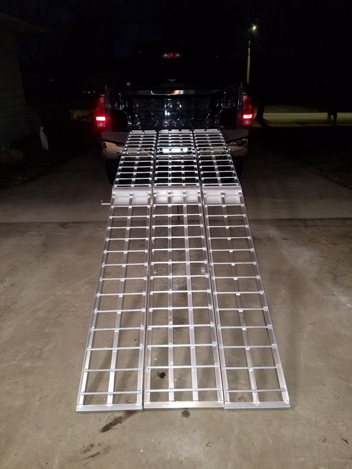 Black Widow Aluminum Arched Folding Motorcycle Ramp, 1,500 lb, 9 Ft x38 in | 3-Piece Arched Deck Clears the Belly to Prevent Scraping, Full-Width 38 In Surface Folds Compact for Street and Touring Bikes customer photo 2