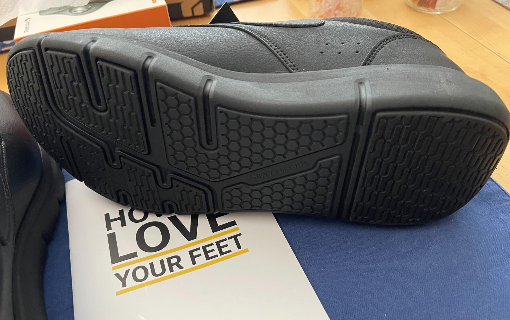 FitVille Diabetic Shoes for Men Extra Wide Comfortable Leather Walking Shoes Hook & Loop Orthopedic Dress Sneakers for Edema and Swollen Feet customer photo 1