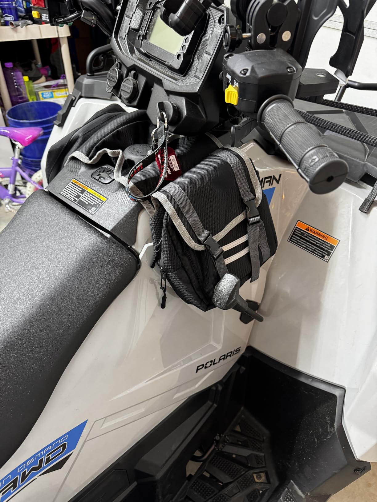KEMIMOTO ATV Tank Bag Water-resistant Cooler All Terrain Vehicles Accessories Motorcycle Saddle Bag Compatible with Most ATVs and Snowmobiles Bicycles Quad Vehicles customer photo 1