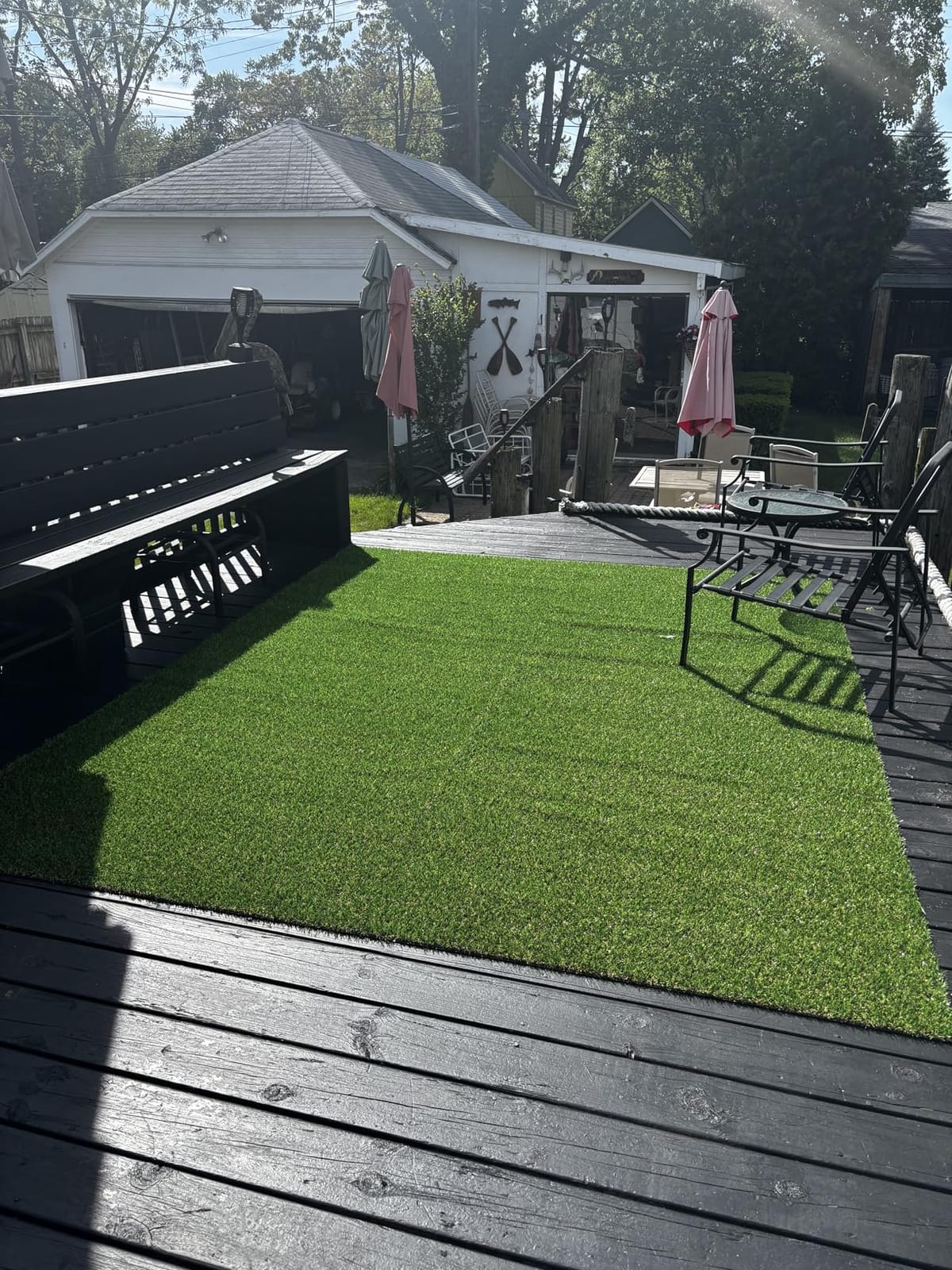 XLX TURF Realistic Artificial Turf Grass 8 FT X 10 FT - Large Fake Grass Carpet Indoor Outdoor Rug for Patio Balcony Dogs Pets Kennel Flooring Kids Playground - Low Pile customer photo 1