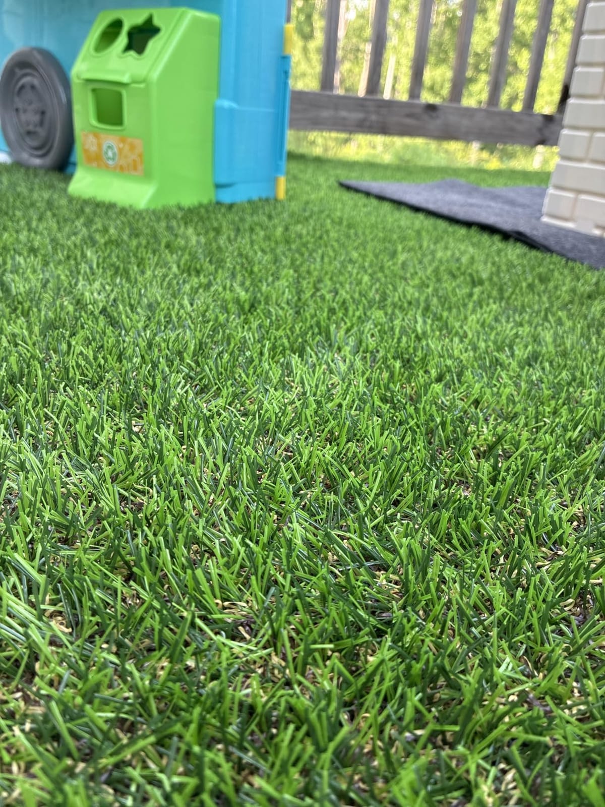 XLX TURF Realistic Artificial Turf Grass 8 FT X 10 FT - Large Fake Grass Carpet Indoor Outdoor Rug for Patio Balcony Dogs Pets Kennel Flooring Kids Playground - Low Pile customer photo 2