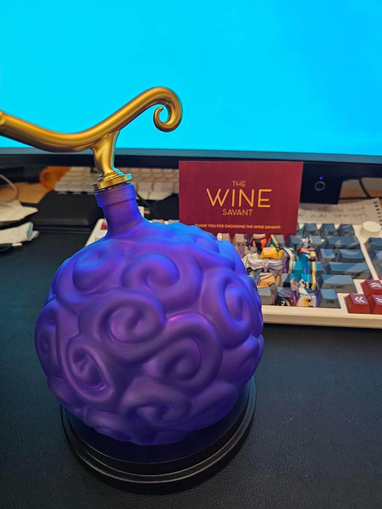 Anime Devil Crystal Decanter w/Mahogany Base - Eye-Catching Bar Decor for Whiskey, Bourbon, Scotch & Spirits, Unique Gift for Collectors and Anime Lovers customer photo 2