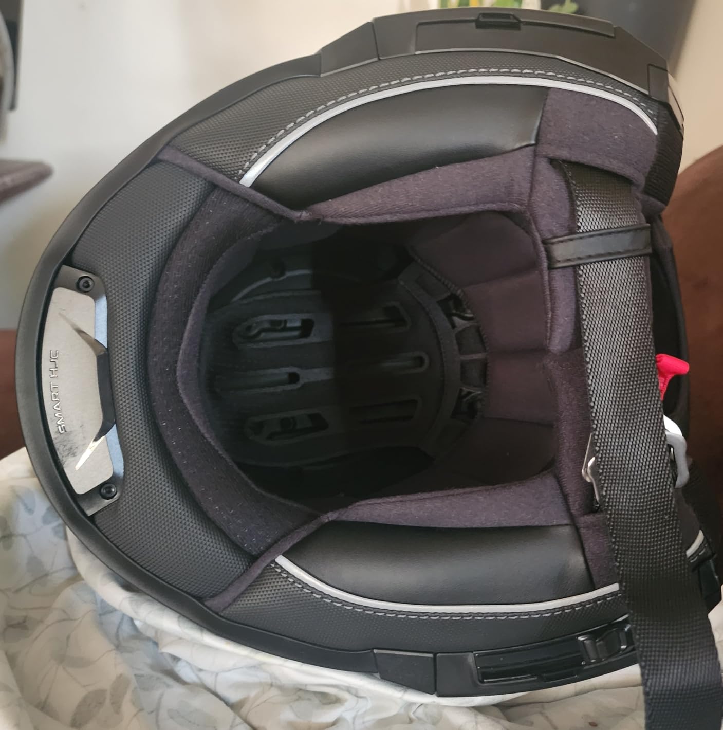 HJC i91 Solid Modular Motorcycle Helmet with HJ-33 Pinlock Shield, DOT Approved (Semi Flat Black, Medium) customer photo 2