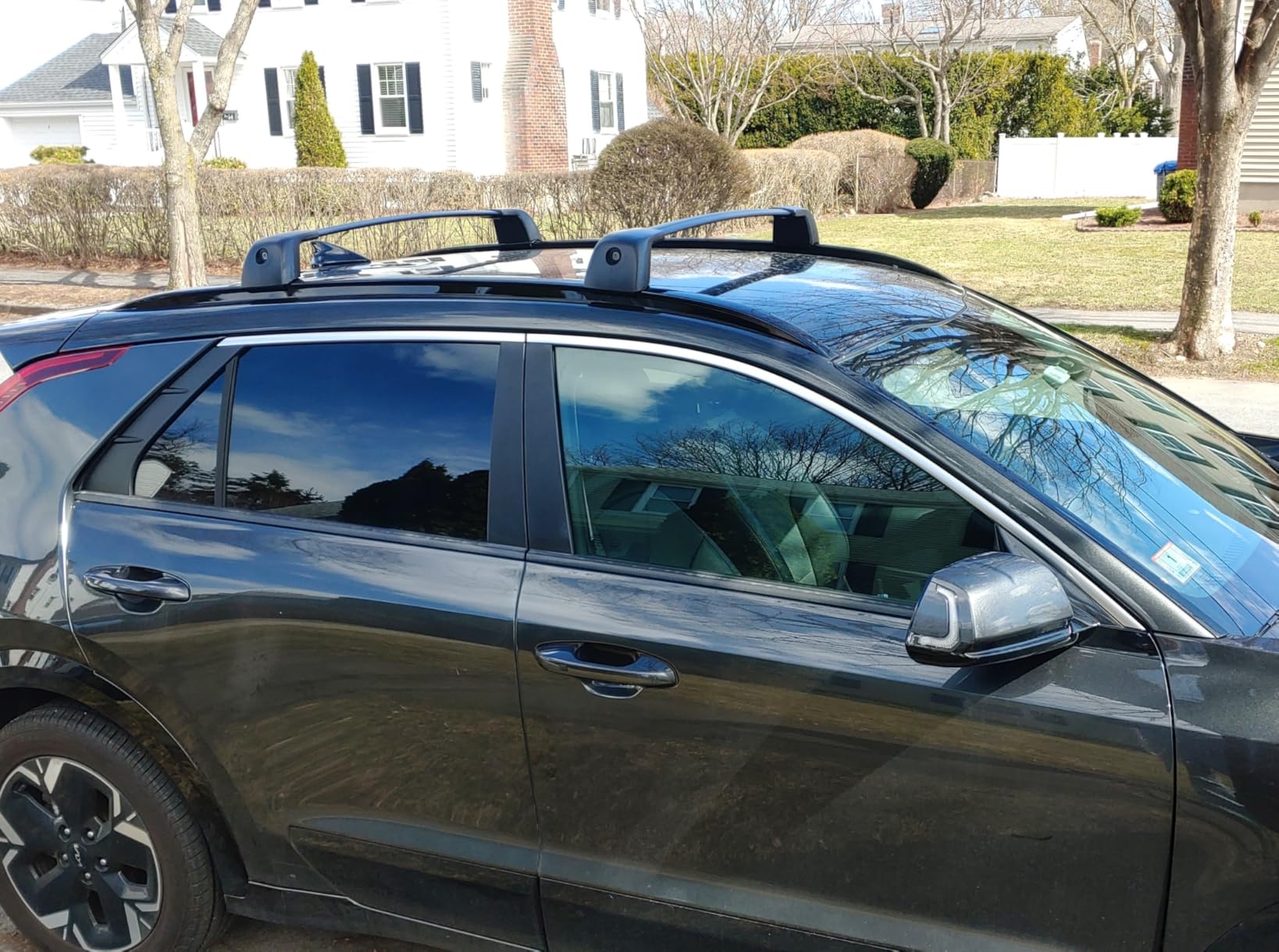 Lockable Roof Rack Crossbars fits Kia Telluride 2019-25 EX S SX SX-Prestige | (Not for LX, X-Line or X-Pro)All Season Low Wind Noise Heavy Duty Aluminum Black Matte Anti Corrosion Max Loading 260 LBS customer photo 2