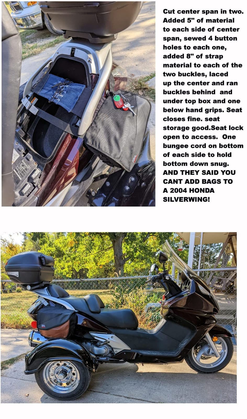 KEMIMOTO Motorcycle Saddlebags 40L(20Lx2) Large Capacity customer photo 1