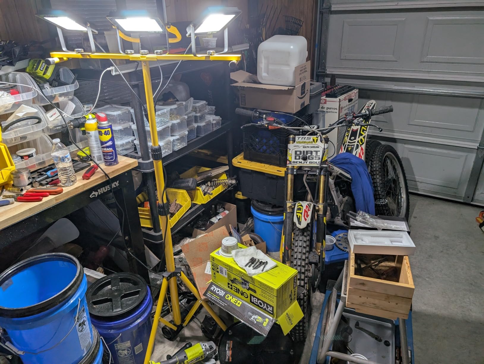 21000Lumen LED Work Lights with Stand - 3 Head Portable Work Light on Stand customer photo 2