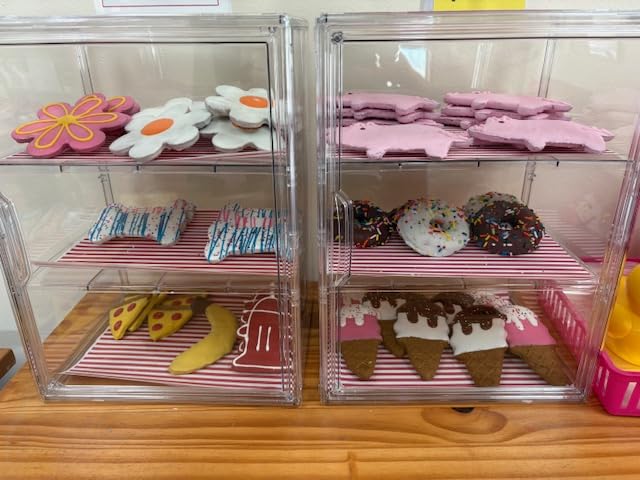 Bread Box for Kitchen Countertop, 4 Layers Pastry Display Case, 1 Pack customer photo 2
