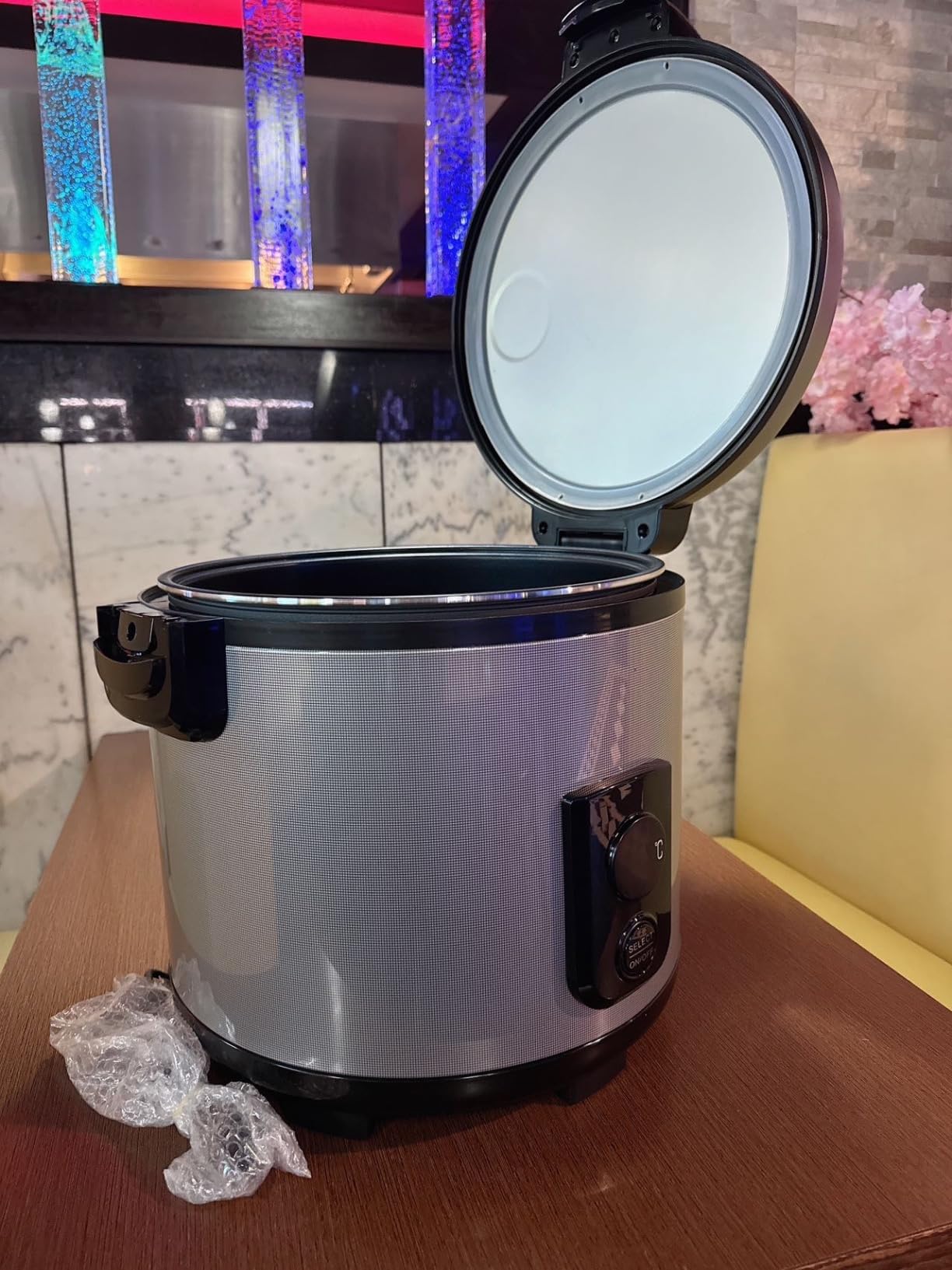Commercial Rice Warmer(Not Rice Cooker) 55 Raw/110 CUP Portable 20L Big Food Warmer / 122℉- 178℉ Adjustable Temperature/ 130W/ Non-stick Inner Pot customer photo 2
