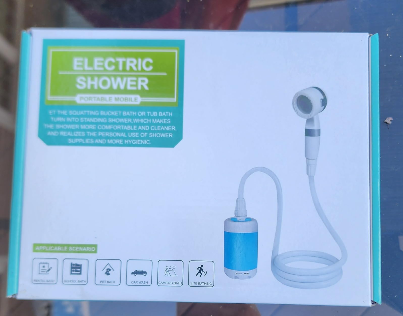 Ann Katy Portable Camping Shower Pump,Rechargeable Electric Outdoor Shower customer photo 2