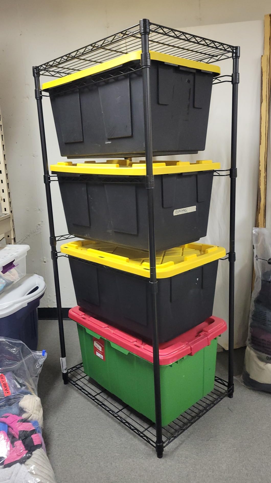 SafeRacks 5-Tier Steel Tote Rack for 27 Gallon Bins - Black, 2 Pack customer photo 1