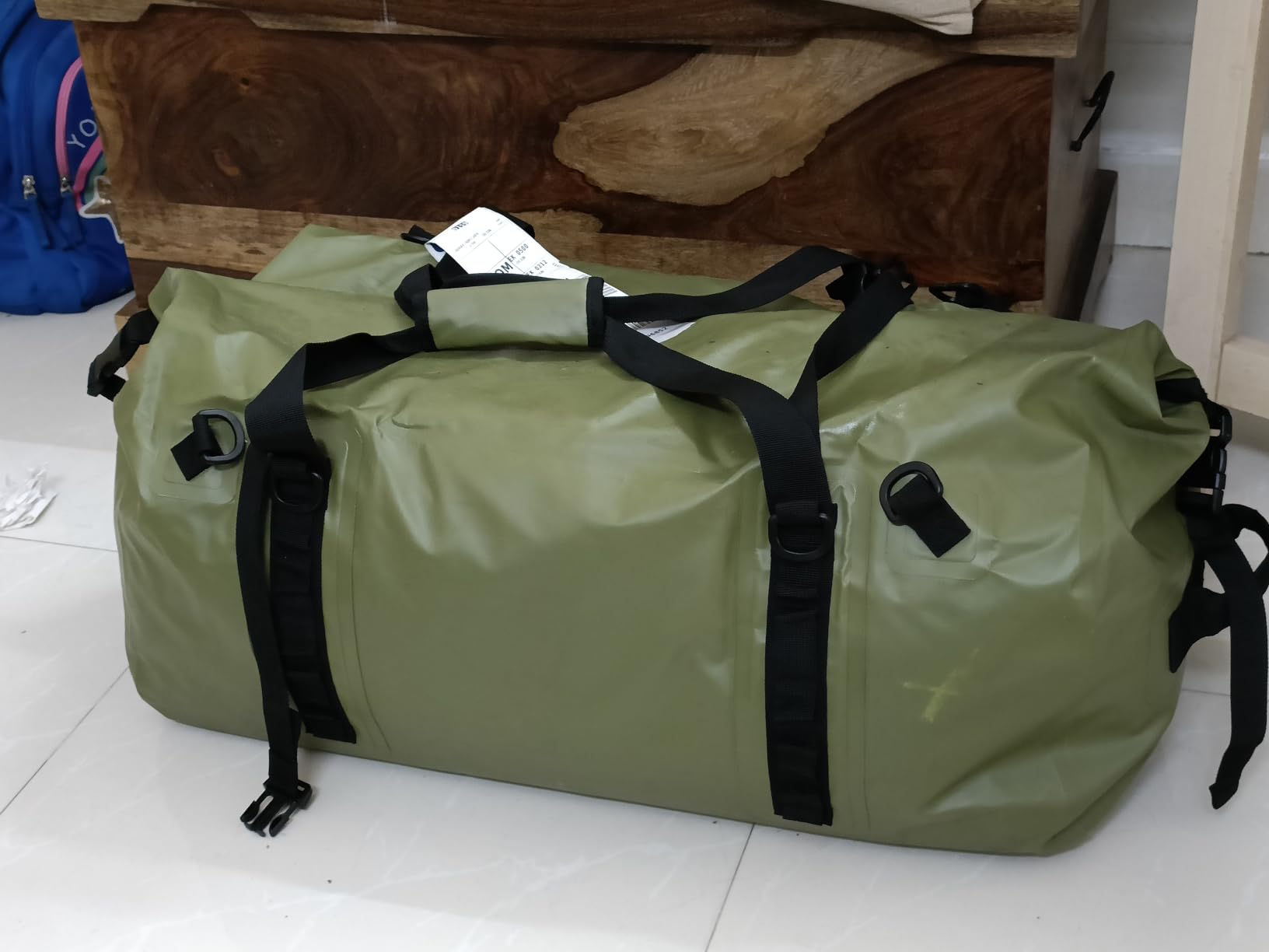 80L Dry Bag Large Waterproof Bag Roll-Top Heavy Duty Fishing Duffel Bag with Durable Straps & Handles for Kayaking Paddle boarding Boating Rafting Fishing customer photo 1