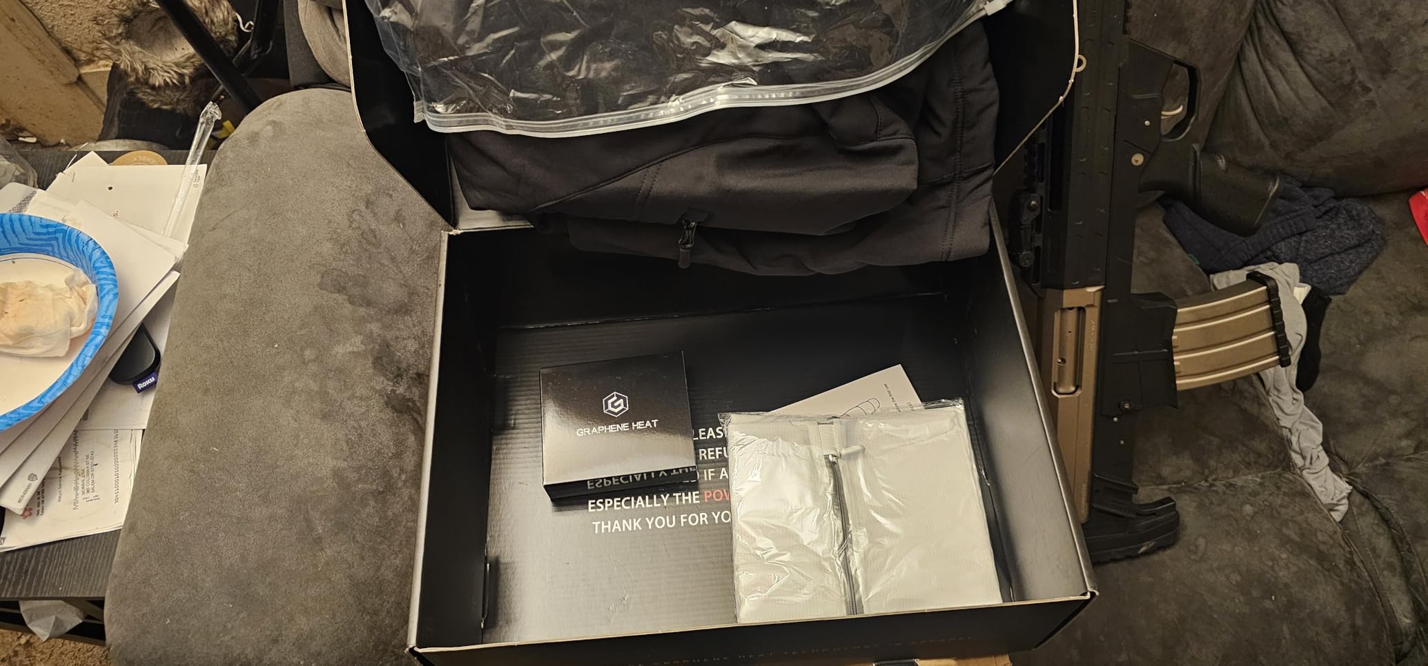 Wulcea Graphene Heated Soft Shell Jacket for Men 12V 18400mAh Large Capacity customer photo 1