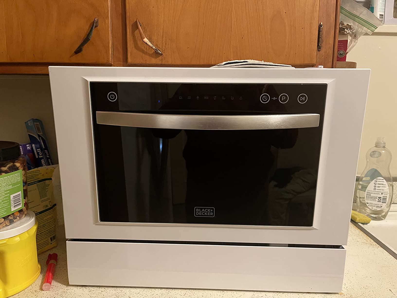 BLACK+DECKER Countertop Dishwasher, Energy Star Certified, BCD6SD, White | Counter Dishwasher with 6 Wash Programs, 6-Place Setting Capacity, Stainless Steel Interior customer photo 1