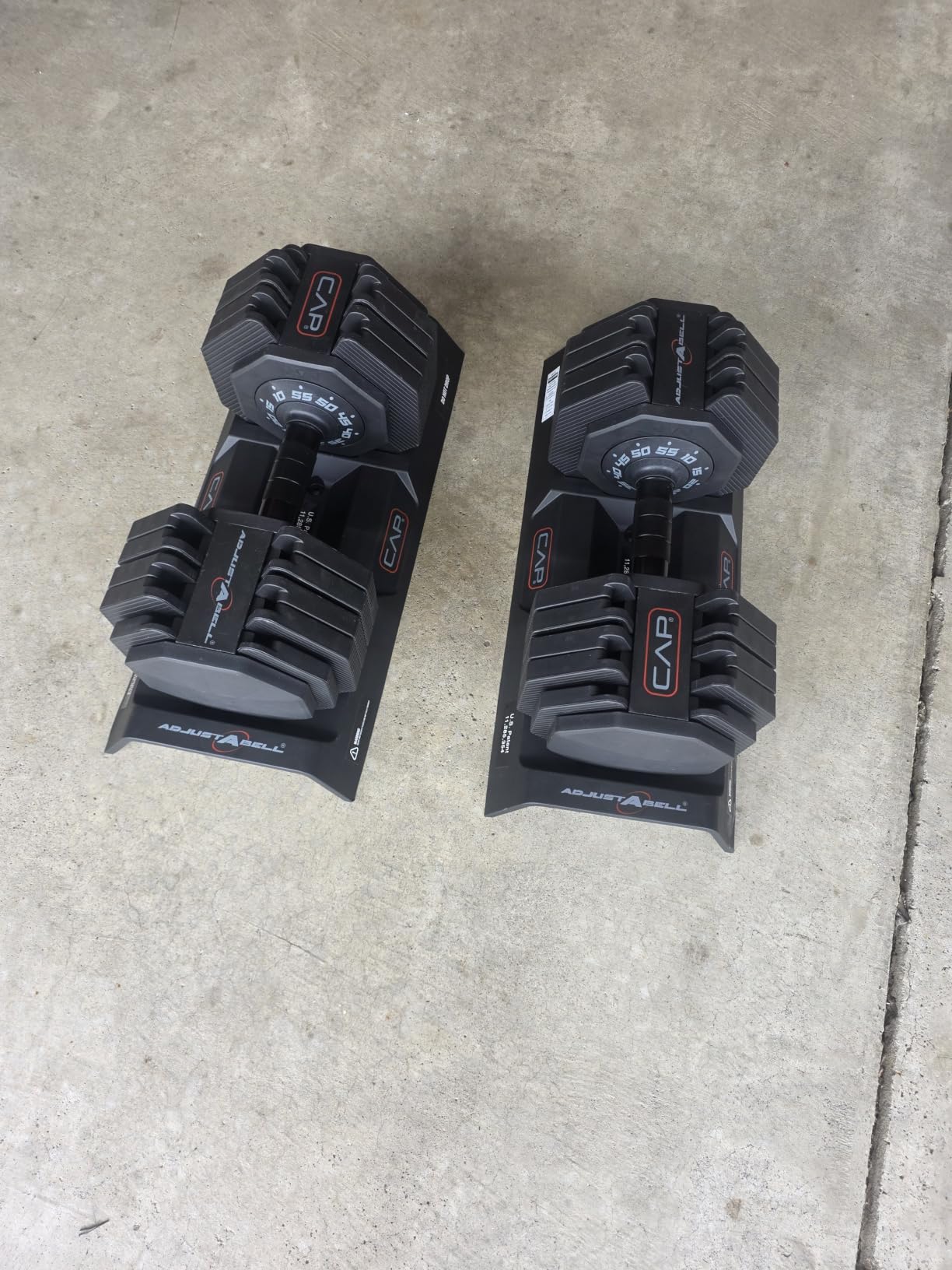 CAP ADJUSTABELL Adjustable Dumbbell Set, Premium Quick Select Adjustable Weights for Strength Training, Singles & Pairs, 12.5 LB, 25 LB & 55 LB, Round Dumbbells, Multiple Grip Handle Options customer photo 1