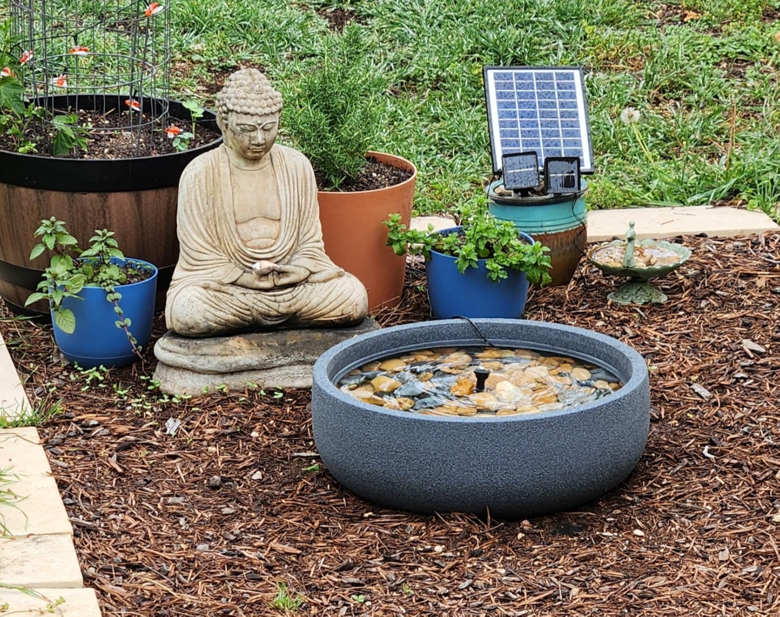Biling 6.5W Solar Water Pump with 3000mAh Battery Backup for Outdoor Use customer photo 2