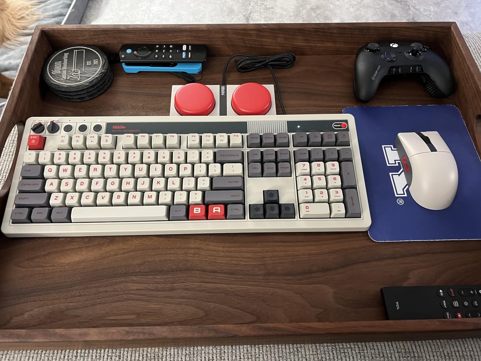 8BitDo Retro 108 Mechanical Keyboard with 108 Keys and Integrated Numpad, Bluetooth/2.4G/USB-C Hot Swappable Wireless Gaming Keyboard for Windows and Android - N Edition customer photo 2