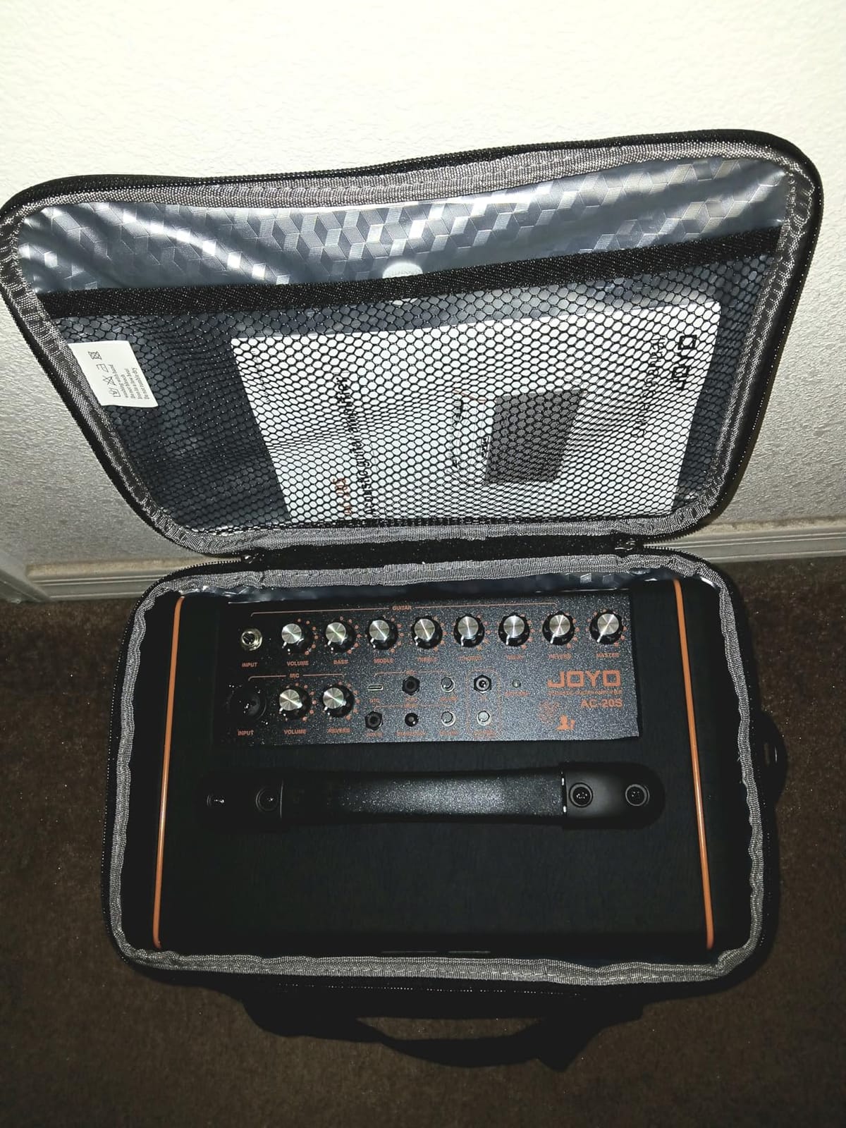 JOYO 20W Acoustic Guitar Amp Battery-Powered Portable Stereo Amplifier with Bluetooth, Reverb/Delay/Chorus Effects, Mic and Guitar Input, USB-C Recording for Practice, Busking & Small Gigs (AC-20S) customer photo 2