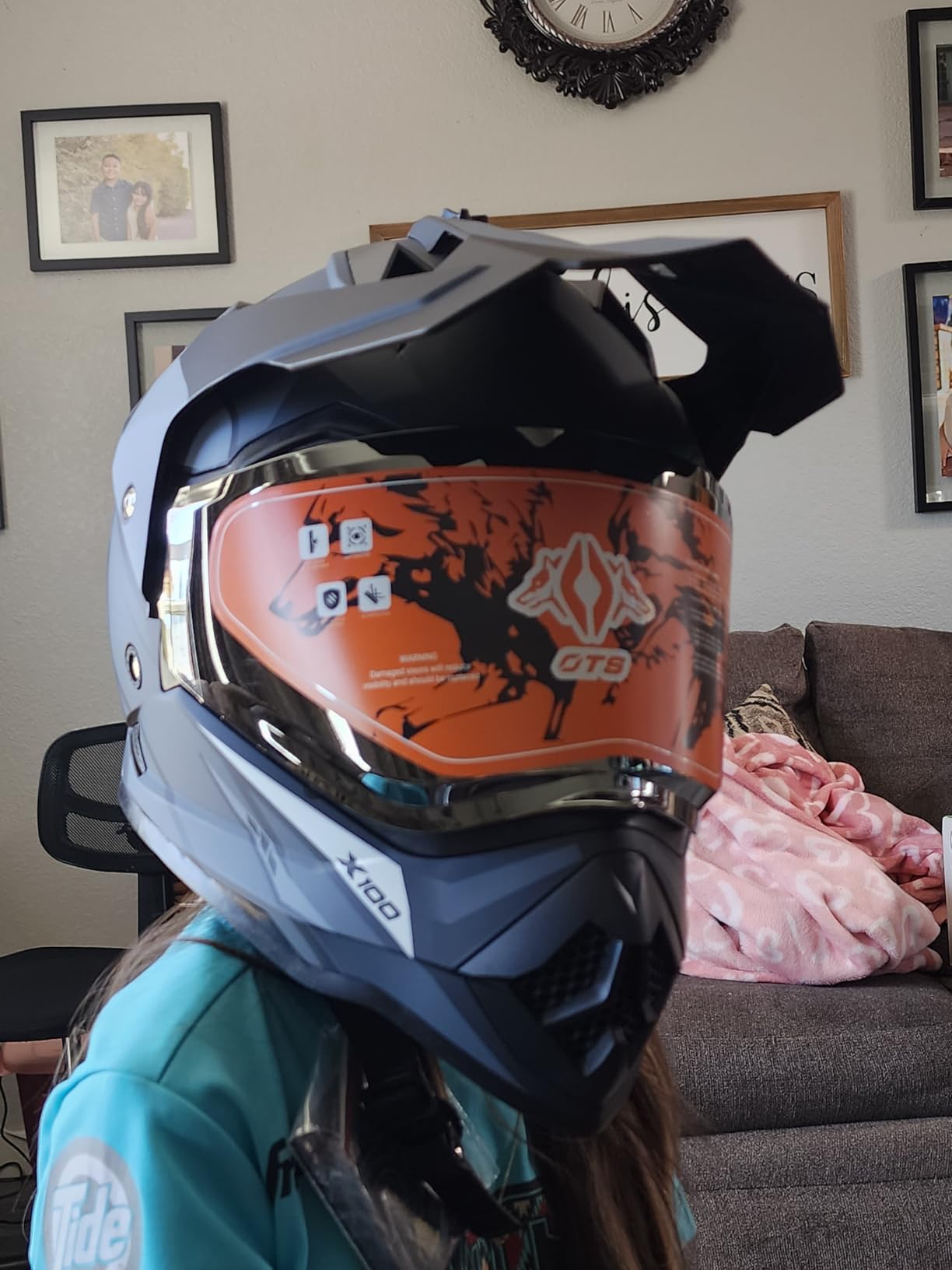 Orthrus Dual Sport Adventure Motorcycle Helmet DOT Certified customer photo 2