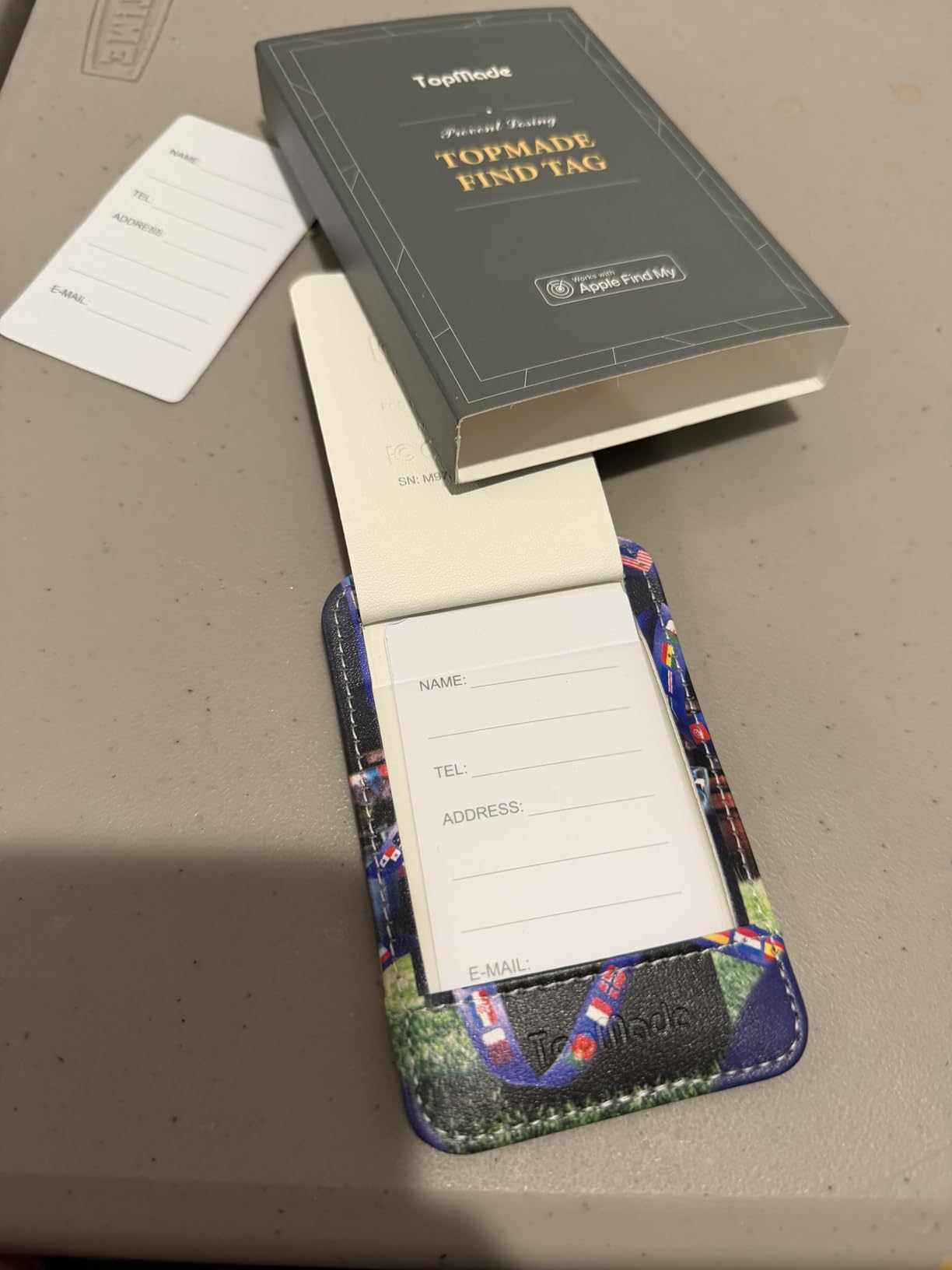 TopMade Luggage Tags, Works with Apple Find My, Smart Suitcase Tag Tracker customer photo 1