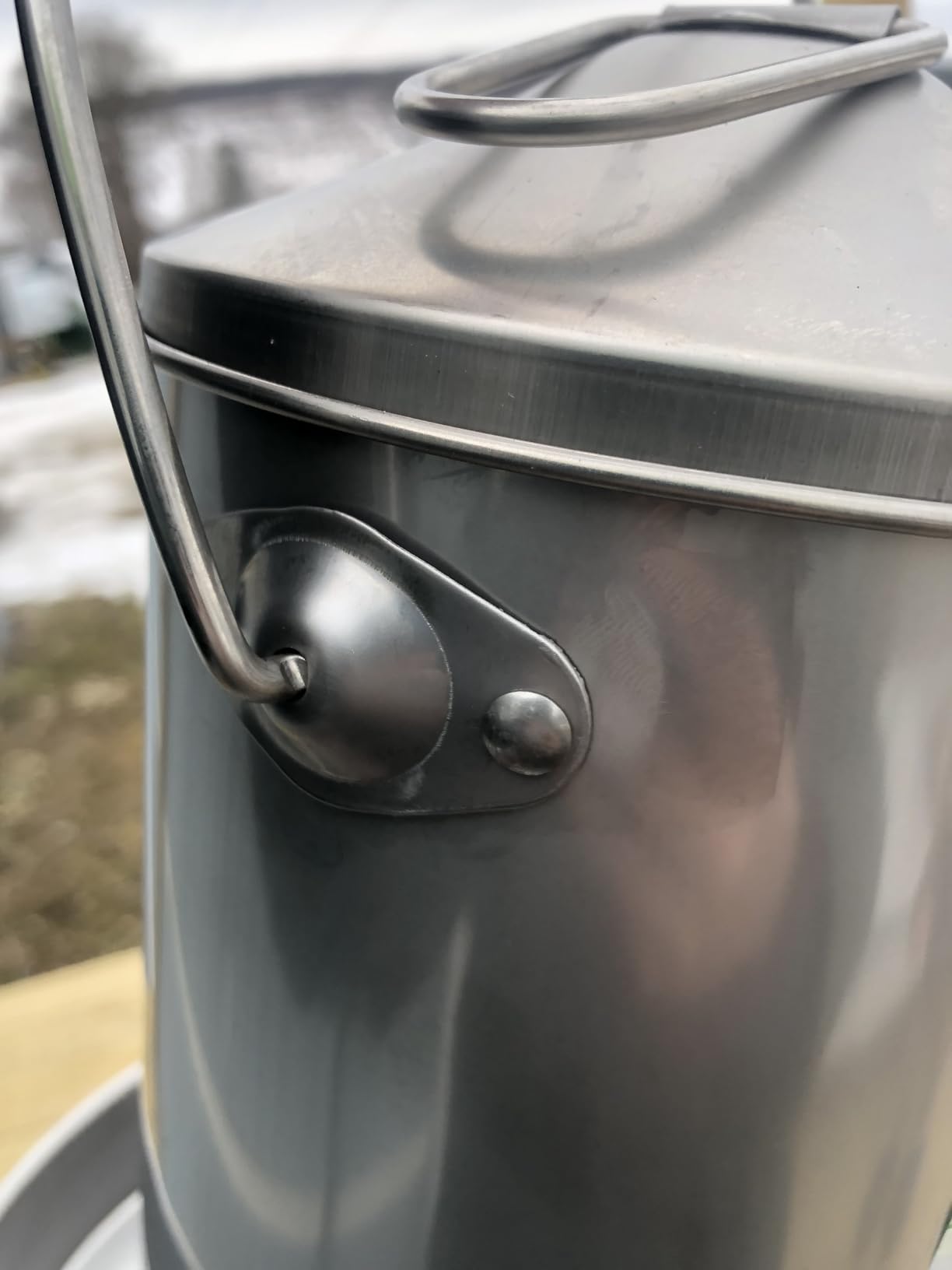 Plexon 17.6 Lb Hanging Chicken Feeder Metal Chicken Feeder with Handle no Waste Food - Stainless Steel - Turkey Duck Poultry Feeder - Heavy Duty Feeding Equipment - Grade Large customer photo 1
