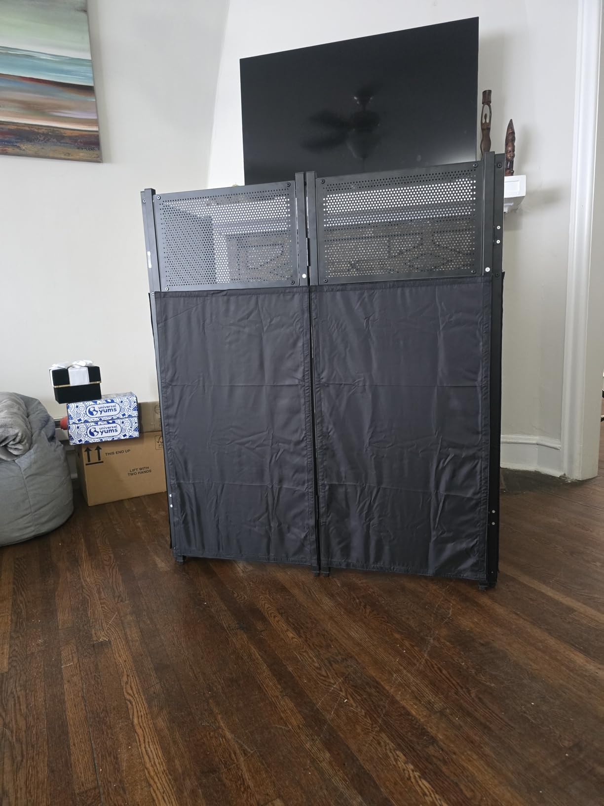 Portable DJ Booth Facade Stand | Foldable DJ Table with 38.5