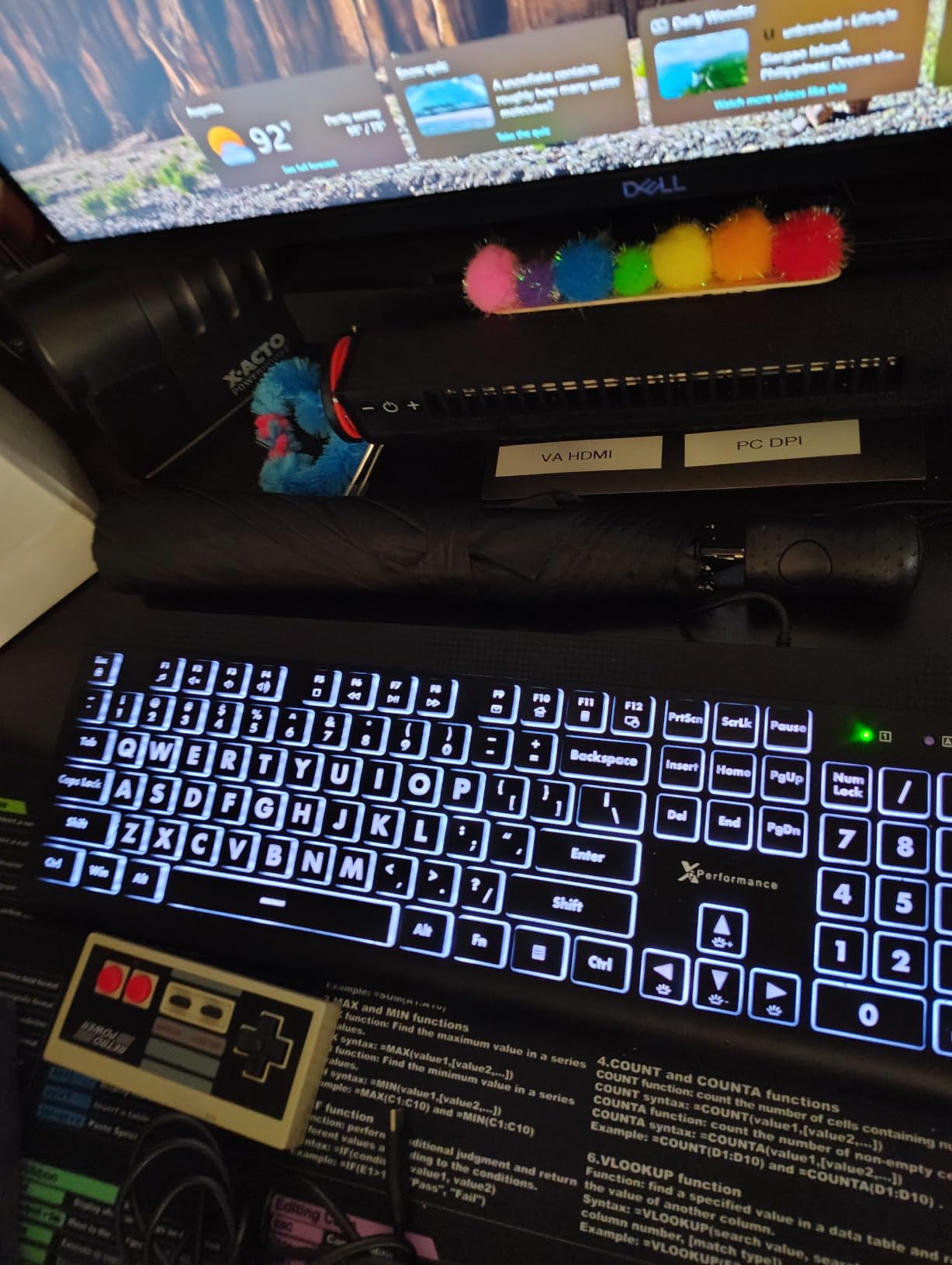 X9 Large Print Backlit Computer Keyboard - Easy to See Big Letters - Lighted USB Wired Keyboard with 7-Colors Backlight LED, Full Size Oversized Light Up Keyboard for Windows, PC, Laptop, Desktop customer photo 1