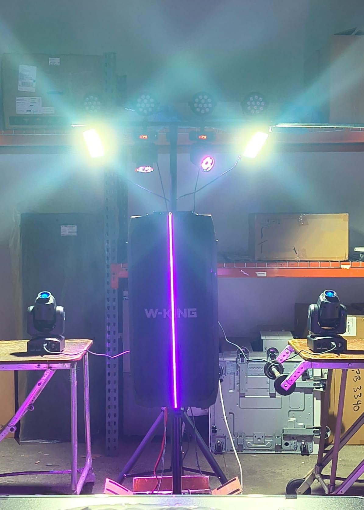 U`King 60W Moving Head Lights, White Moving LED DJ Lights RGBW Stage Light with Remote 8 GOBO 8 Colors Spotlight by DMX 512 Controlled 9/11 Channel for Church KTV Club Concert Party Wedding(8PCS) customer photo 2