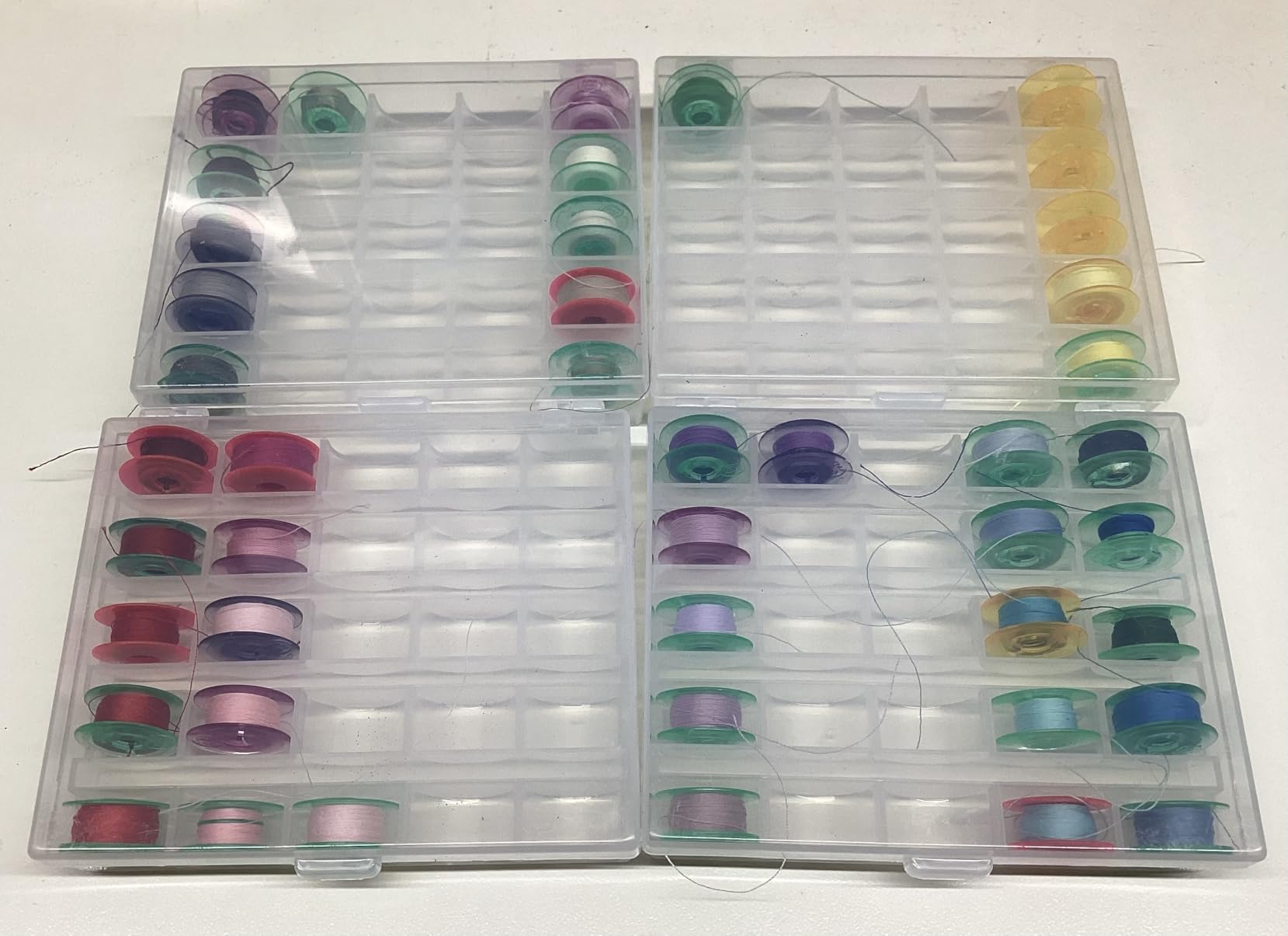 Opret Bobbin Organizer 25 Slots 4 Pack for Sewing Supplies, Bobbin Case, Empty Spools Box, Compatible with Class 15 & SA156 Bobbins customer photo 1