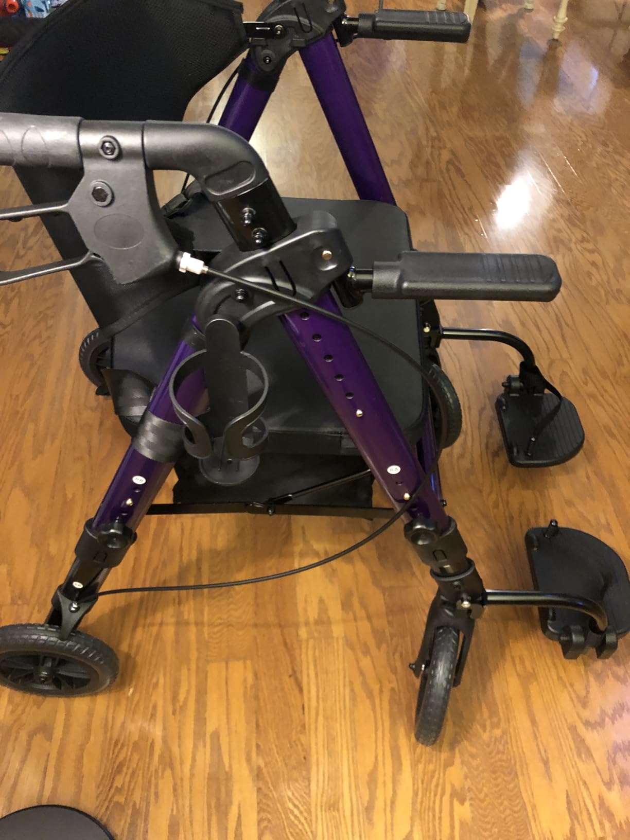 Extra Wide Walkers for Seniors with Seat, Rollator Wheelchair Combo 450 lbs customer photo 2