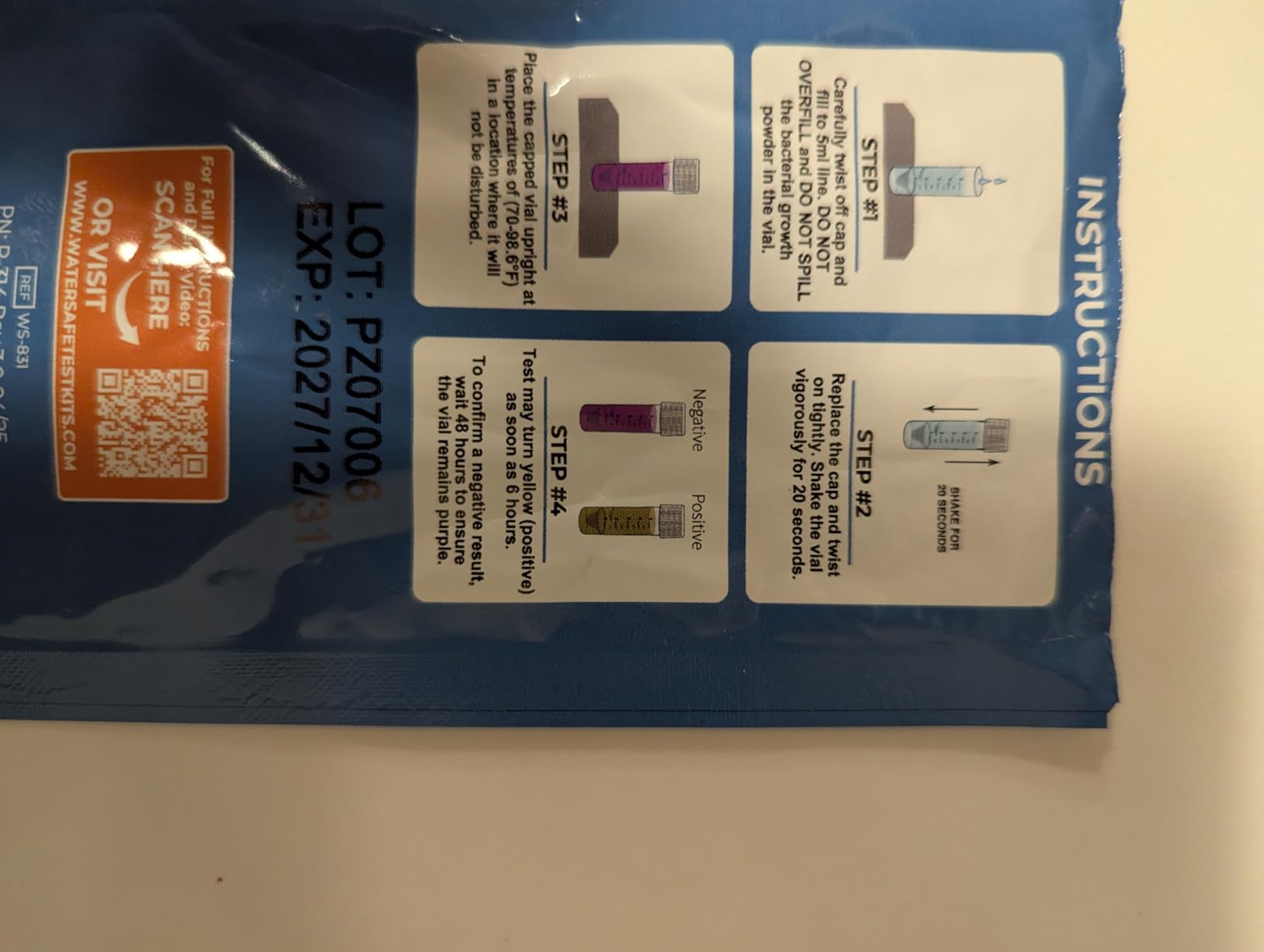 Watersafe® Bacteria Water Test Kit – USA-Made – Results as Fast as 6 Hours – Detects Coliform (Inc. E. coli) & Non-Coliform Bacteria in Drinking, Well & Tap Water – Lab-Quality Testing – 4 Pack customer photo 2