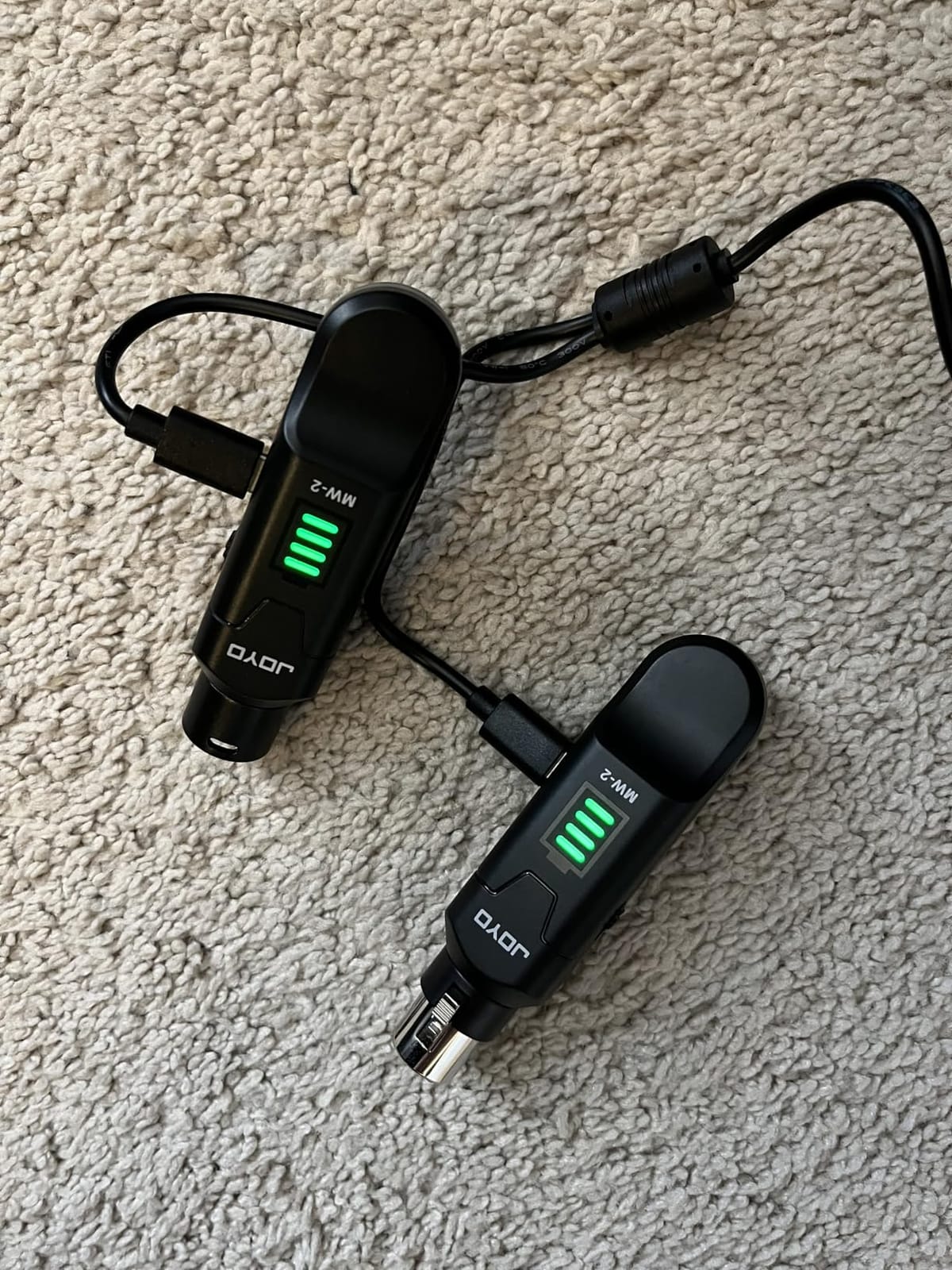 JOYO 2.4GHz Wireless XLR Microphone System, Plug-on Transmitter & Receiver for Dynamic Mics, 100ft Range, 24-bit/48kHz, 6-8Hr Battery, 4-Channel (MW-2) customer photo 1